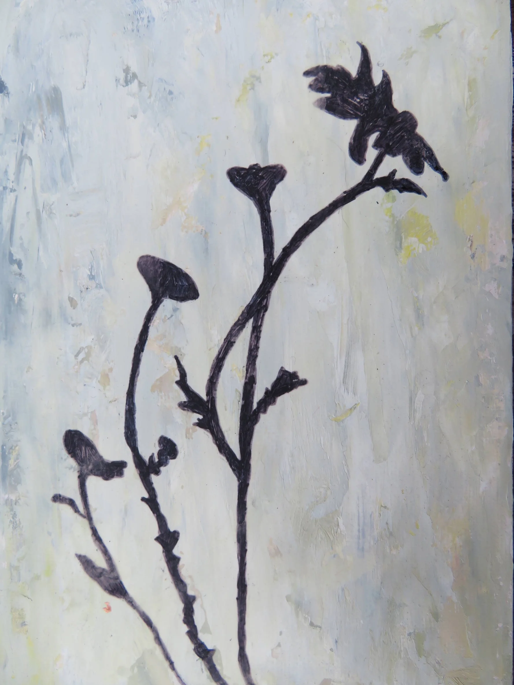 'Dog Daisy' - Oil, beeswax and ink