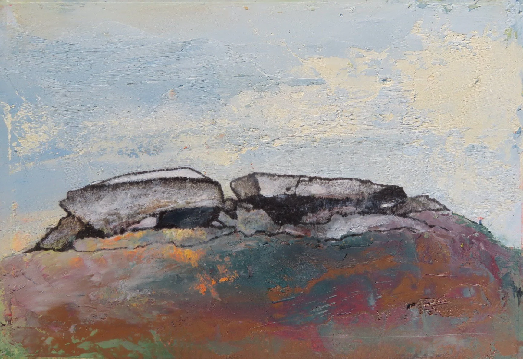 'The Cailleach's House' - Oil, beeswax and mixed media (Private collection)