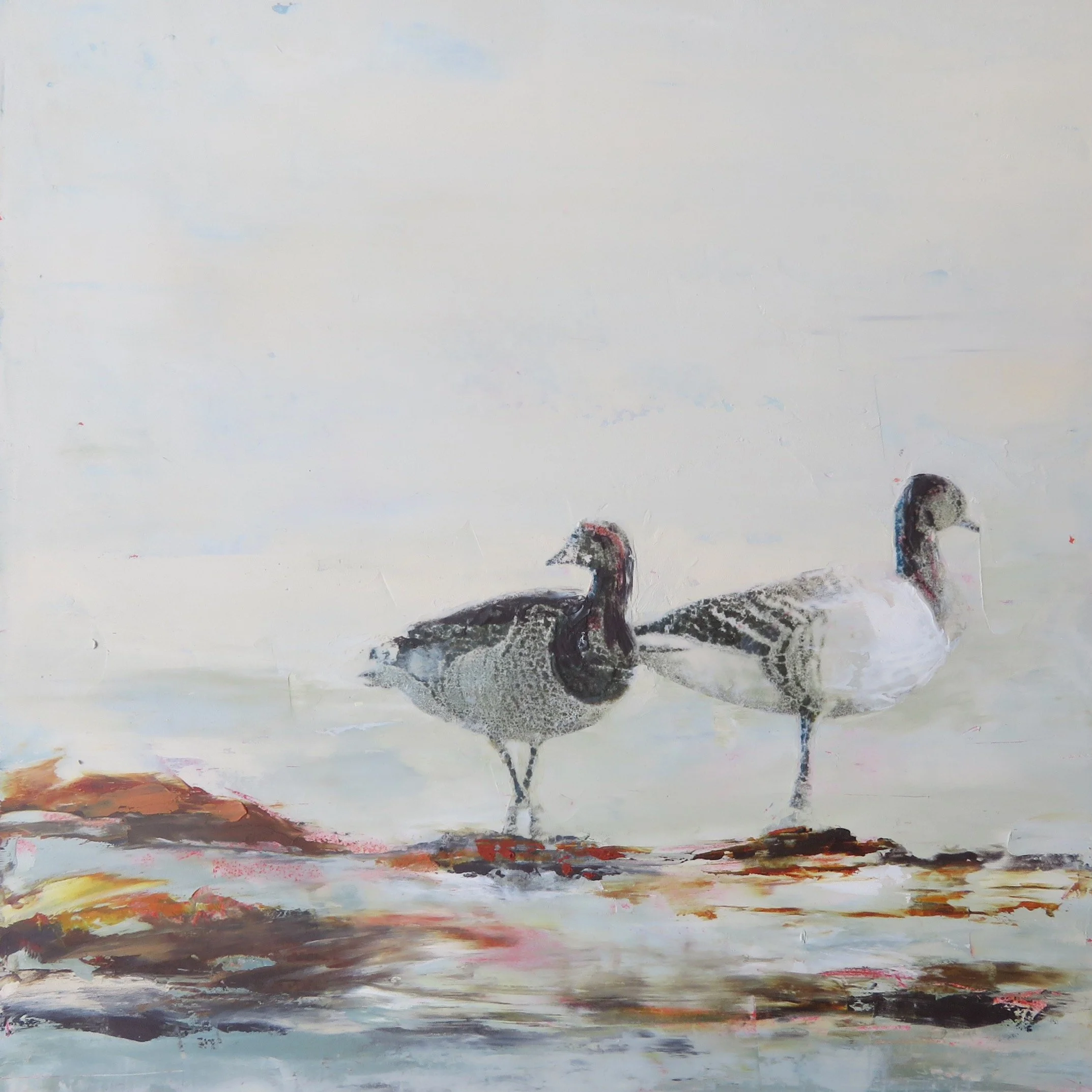 'Return I' - Oil, beeswax and mixed media (Private collection)