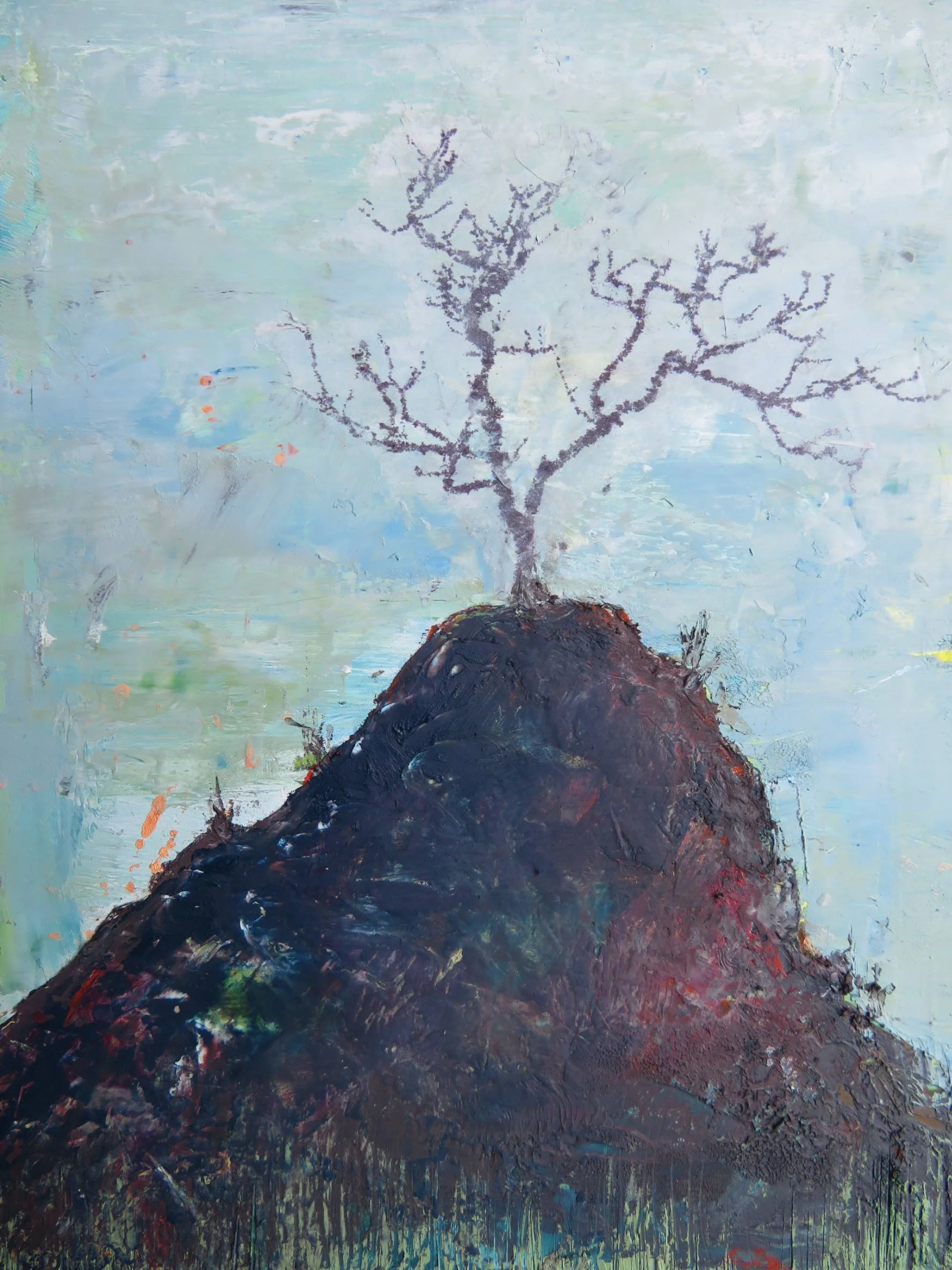 'Glencar Tree' - Oil, beeswax and mixed media
(Private collection)