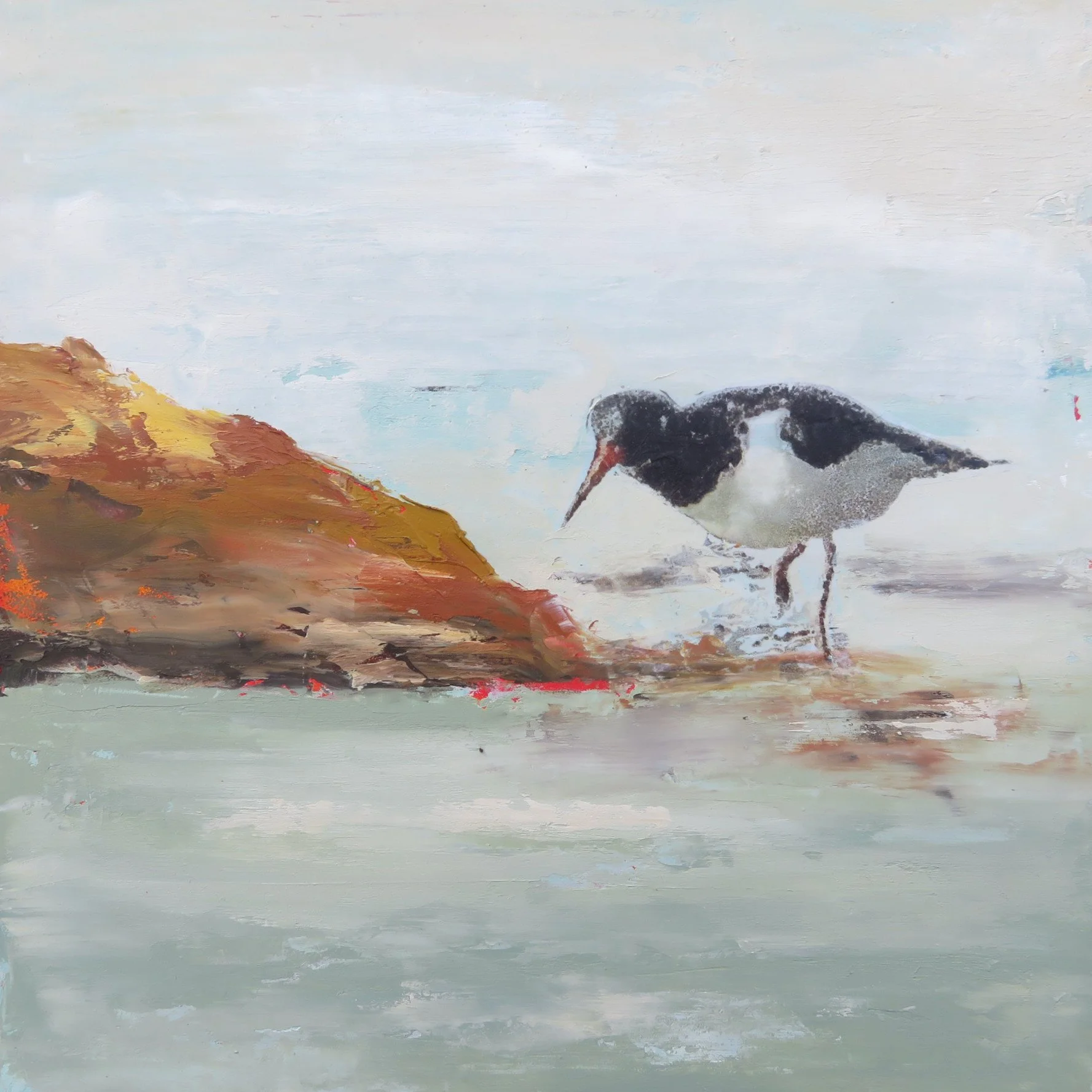'Giolla Bríd Gathering III' - Oil, beeswax and mixed media (Private collection)