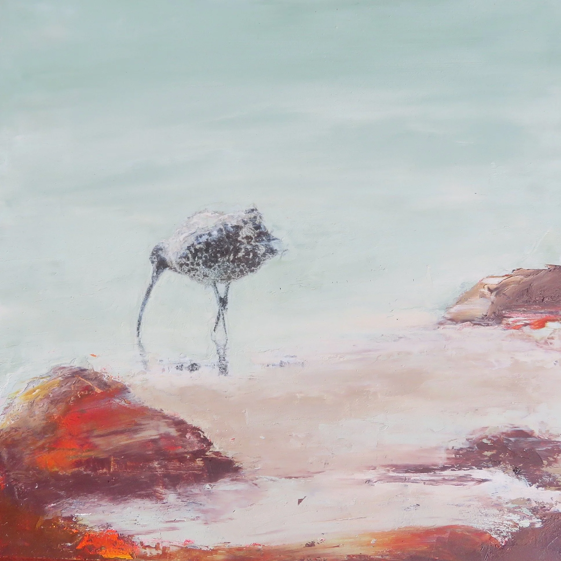 'Kellystown Curlew III' - Oil, beeswax and mixed media (Private collection)
