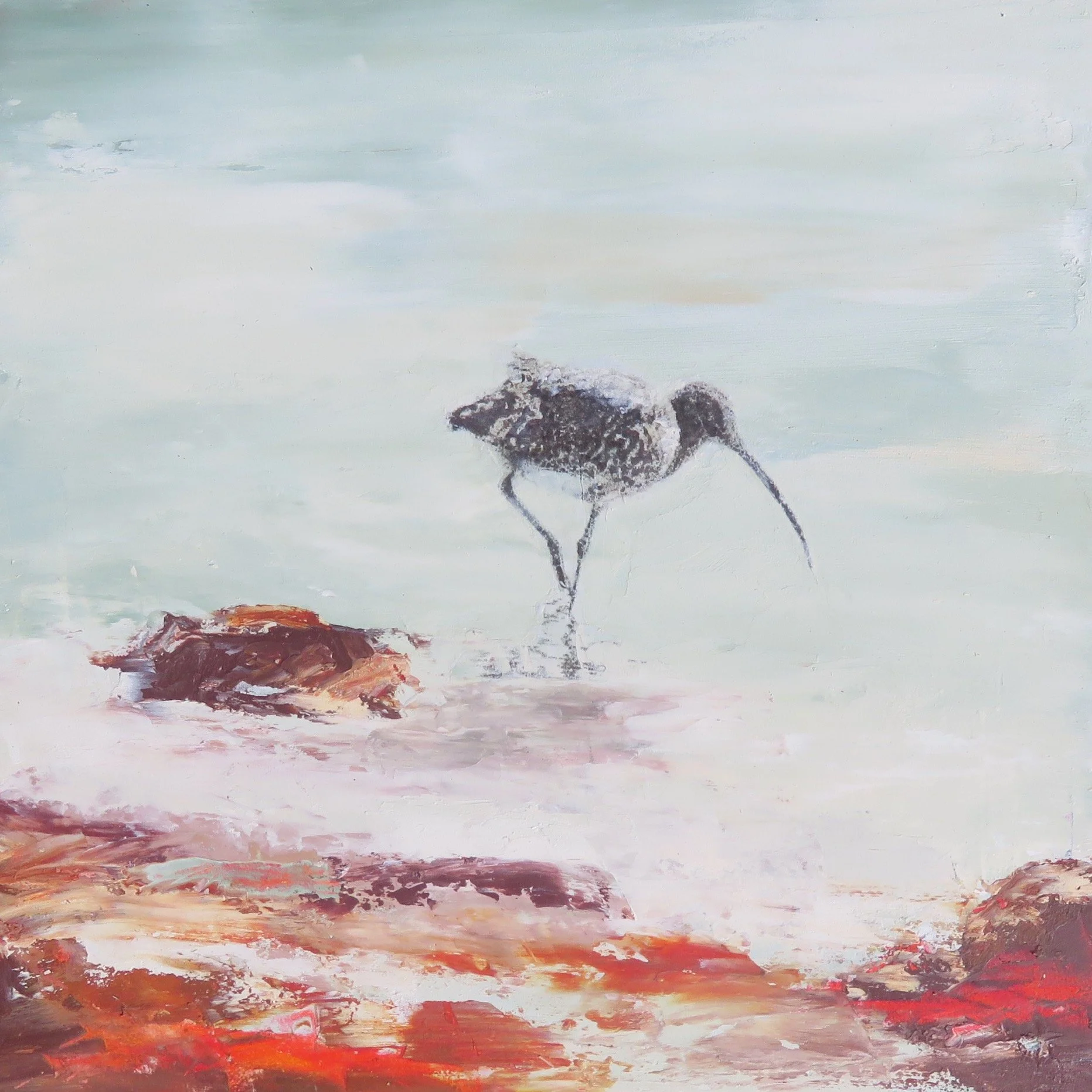 'Kellystown Curlew IV' - Oil, beeswax and mixed media (Private collection)