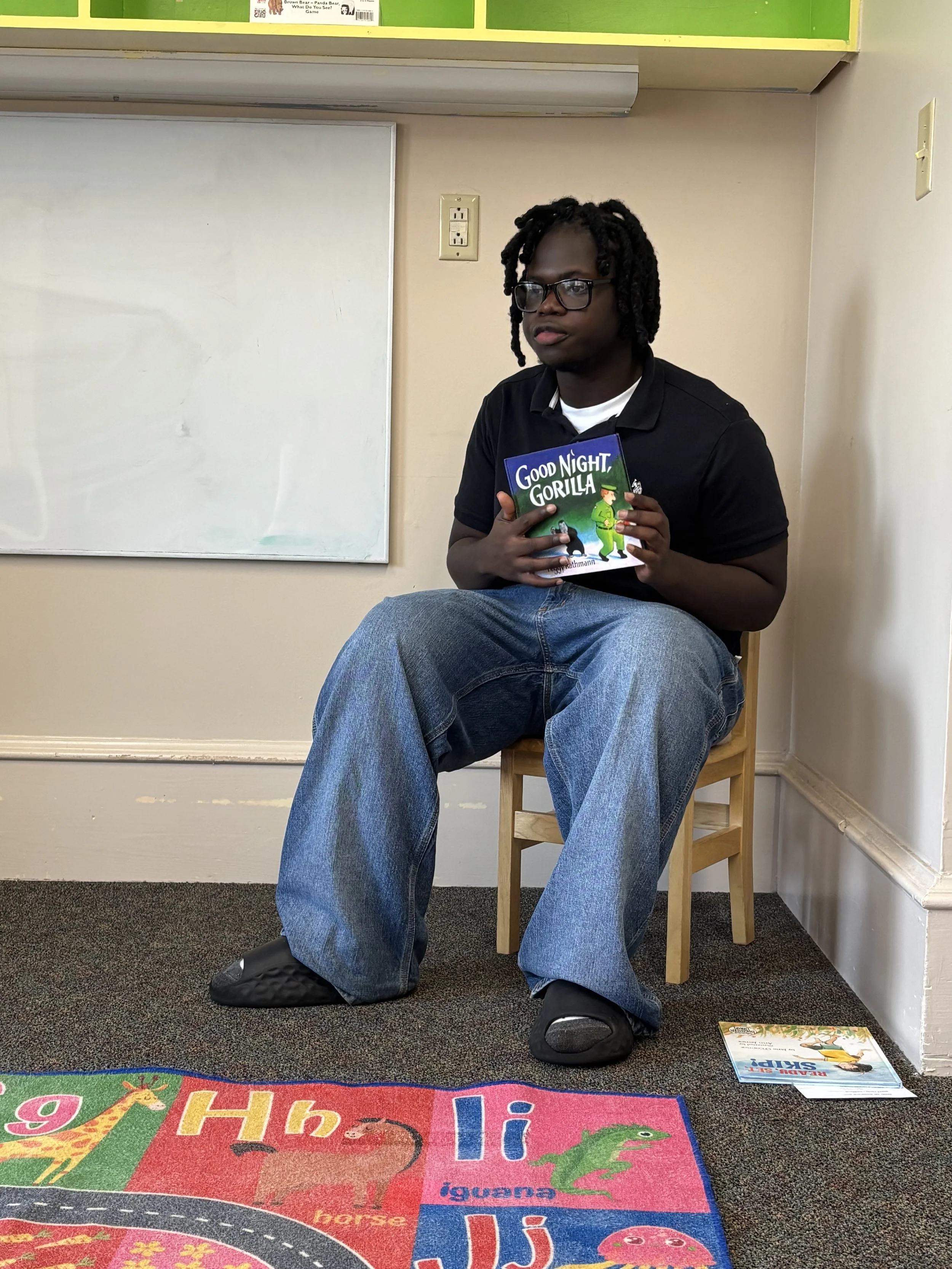 Ishmael reading good night gorilla.jpg