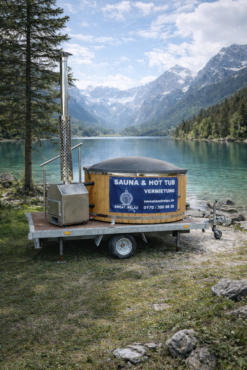 Unser neuer Hot Tub – holzbefeuert, entspannt, besonders