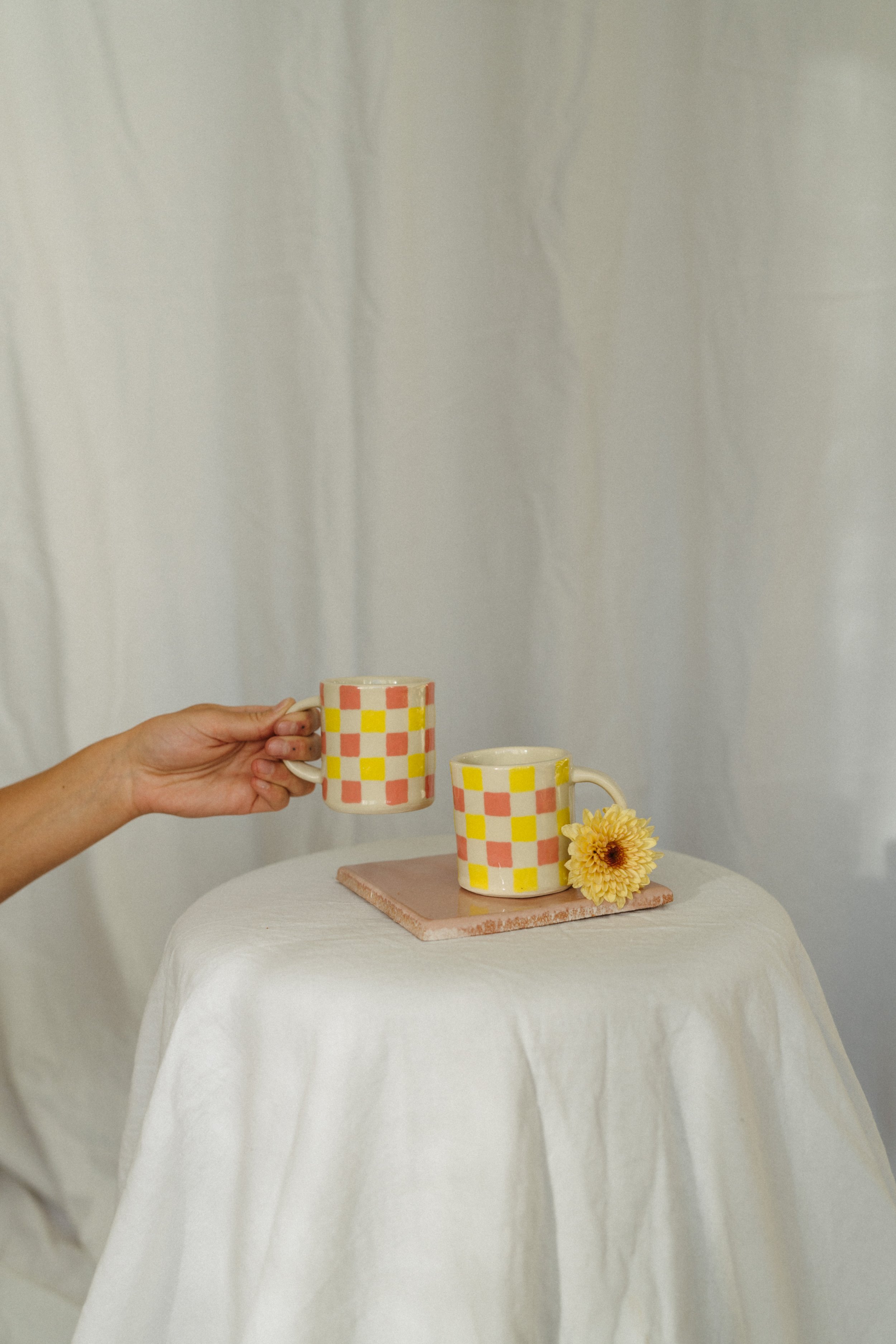 Checkered Espresso Set