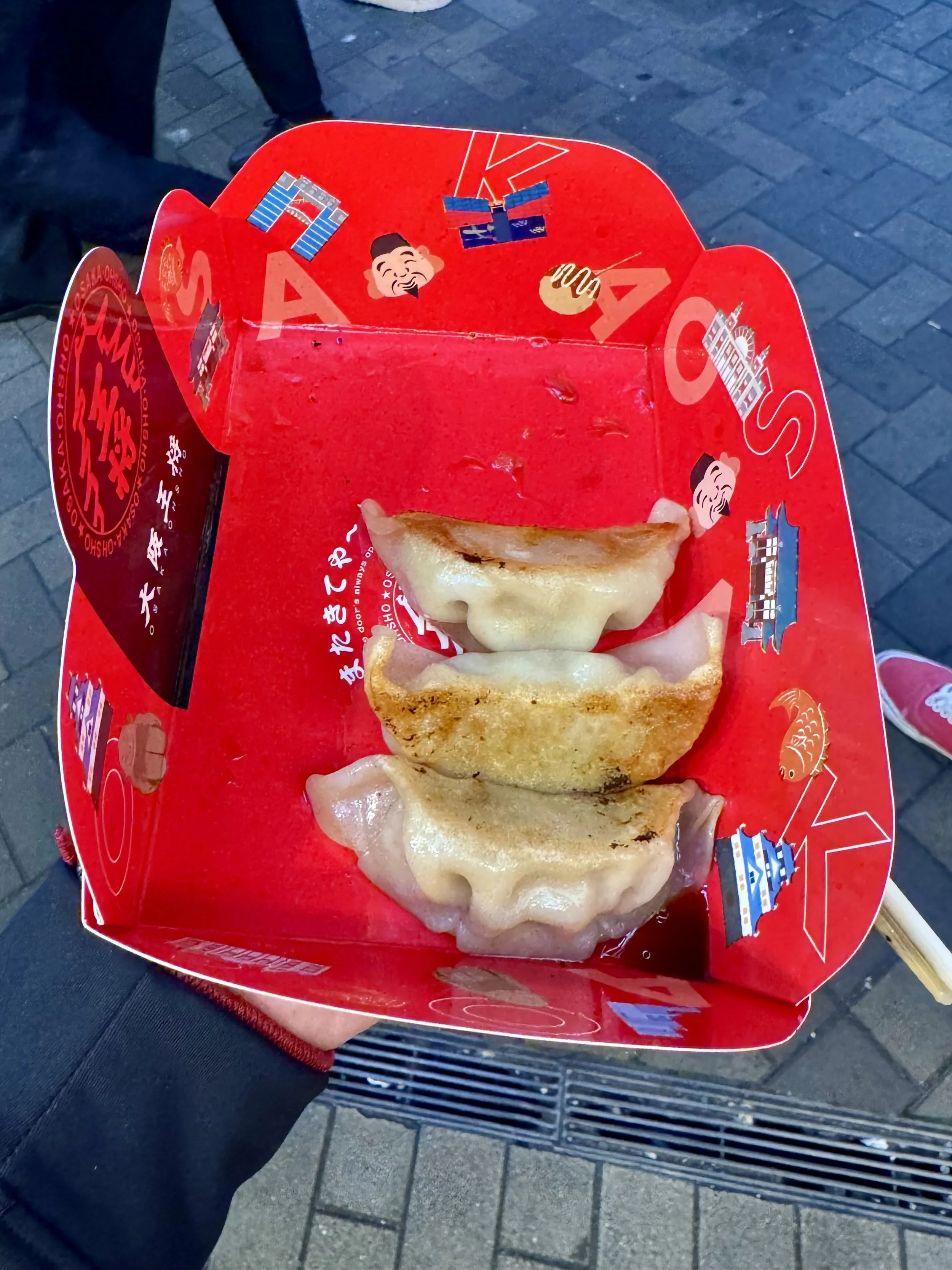 Dumplings street food in Osaka