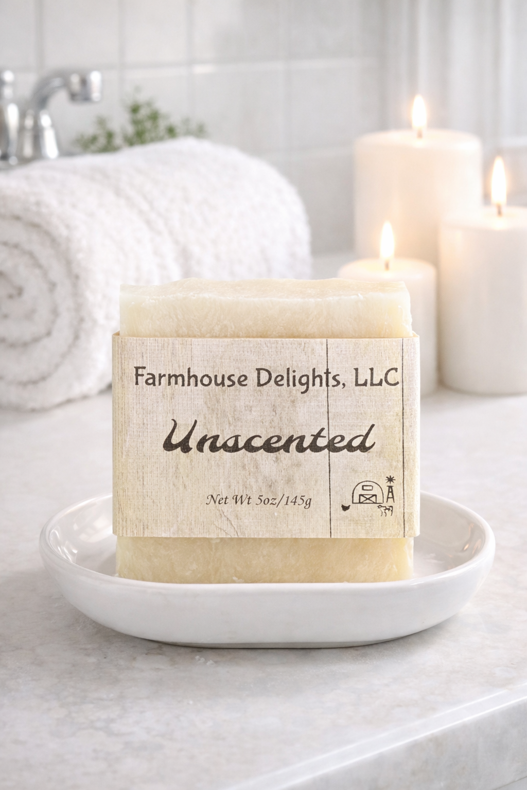 Unscented Beef Tallow Soap