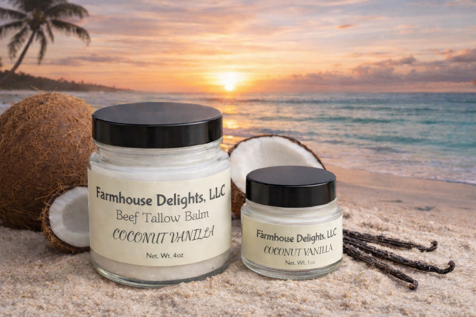 Coconut Vanilla Beef Tallow Lotion