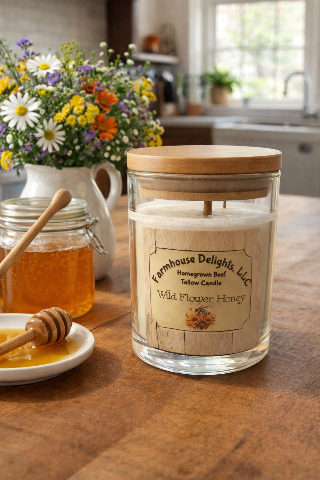 Wildflower Honey Tallow Candle