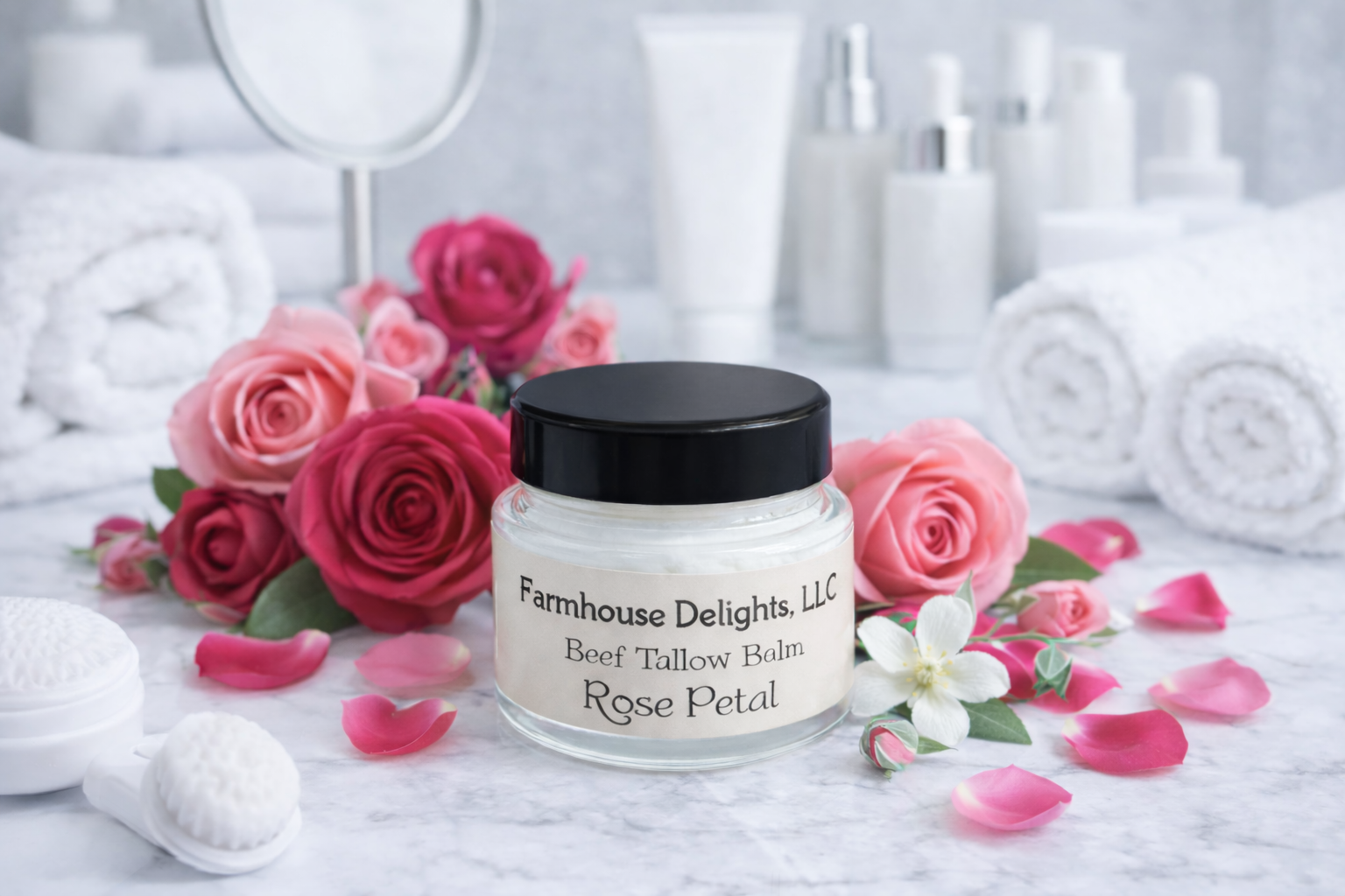 Rose Petal Beef Tallow Face Cream