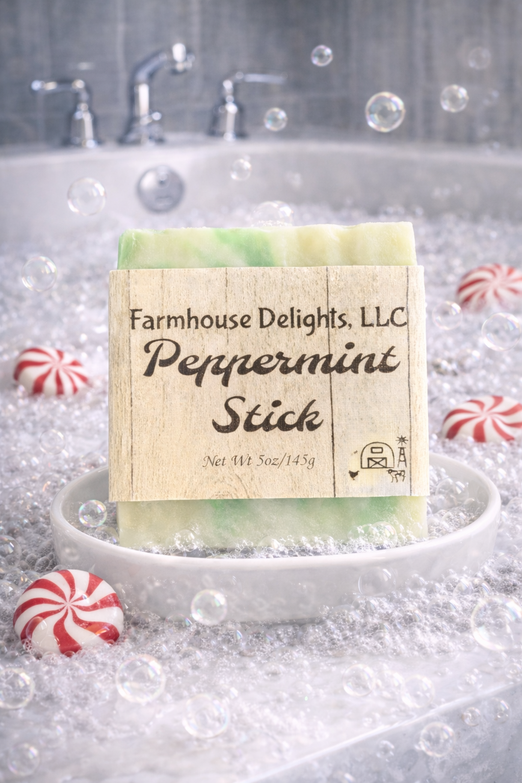Peppermint Stick Beef Tallow Soap
