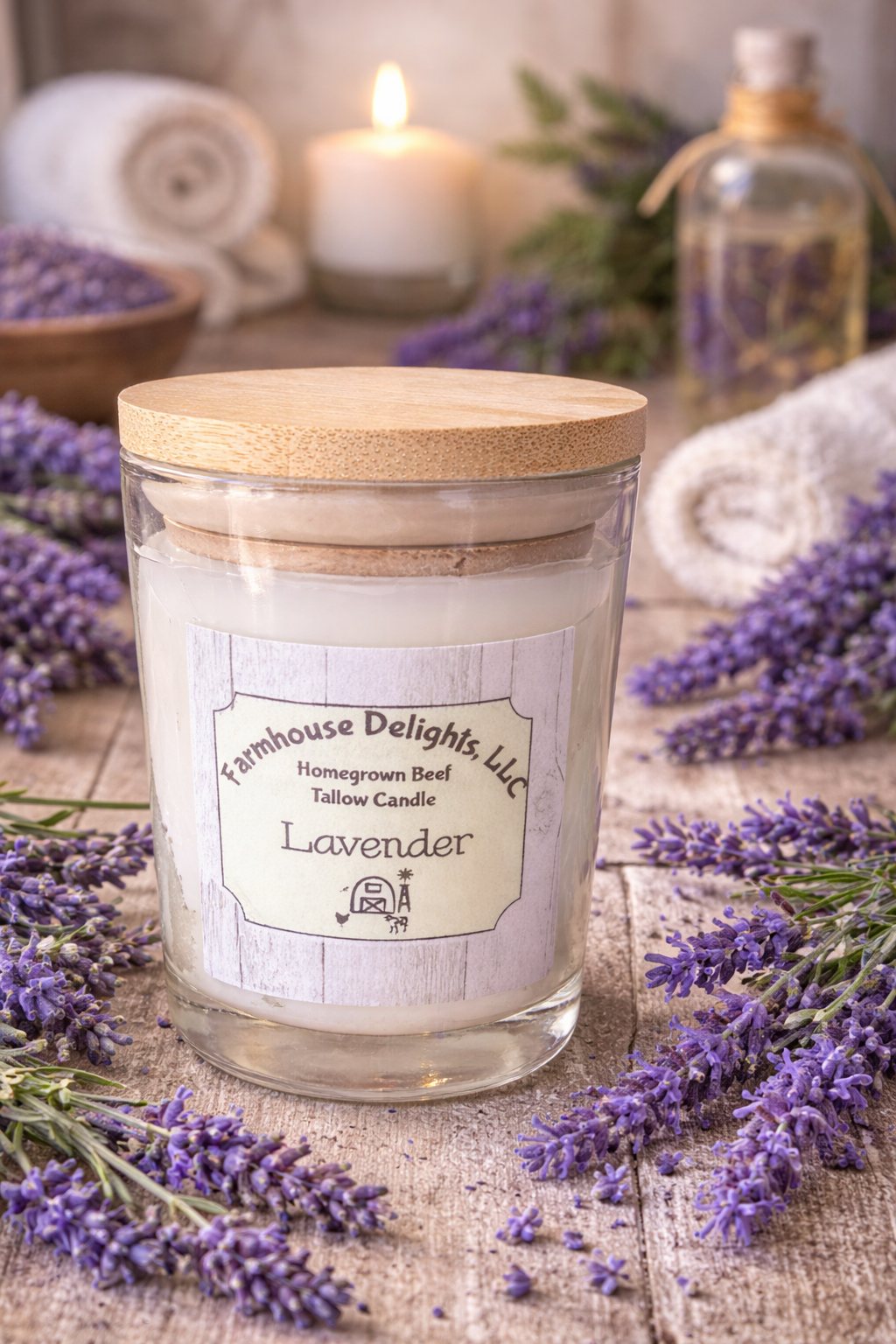 Lavender Tallow Candle