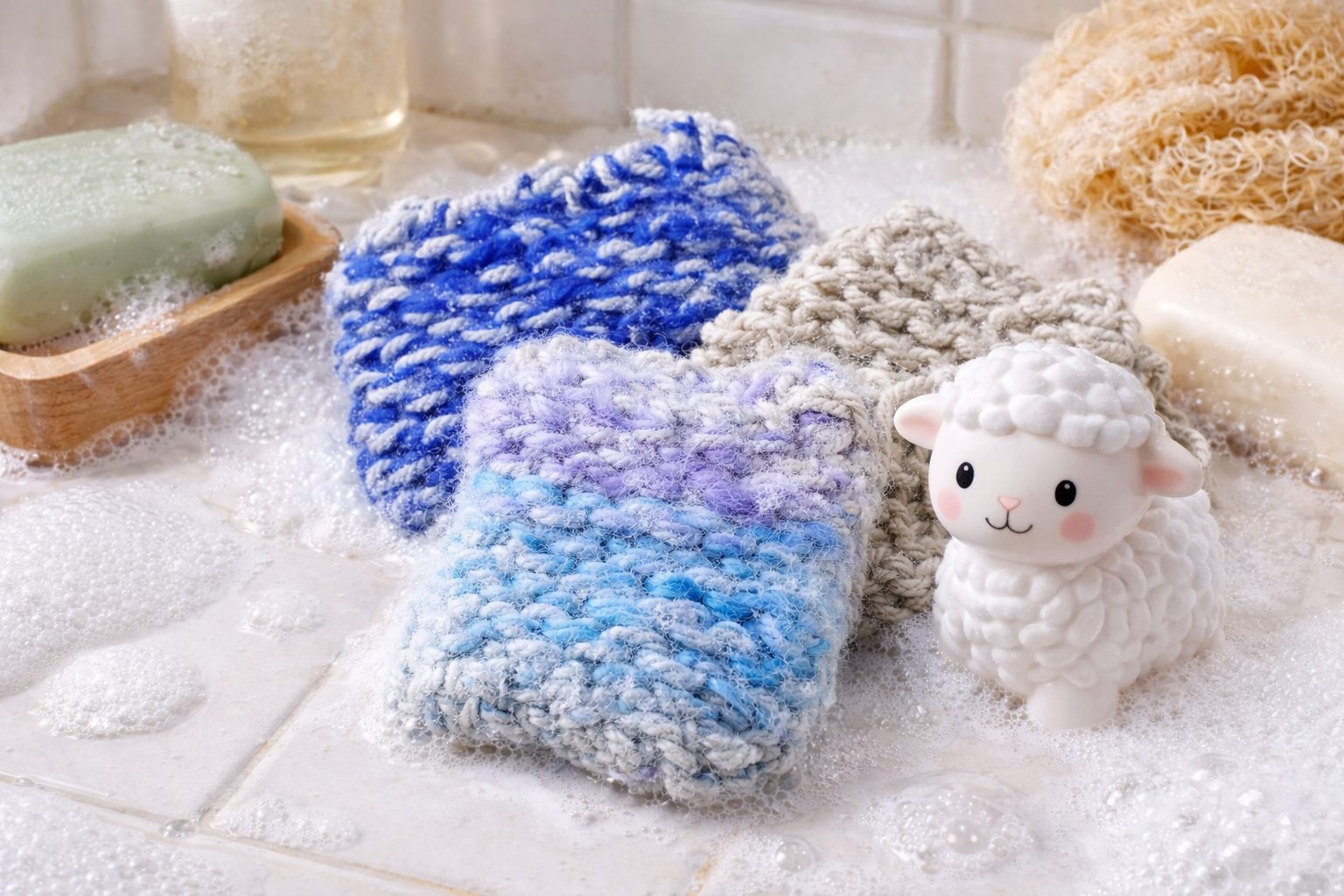 Handmade Wool Soap Saver Bag