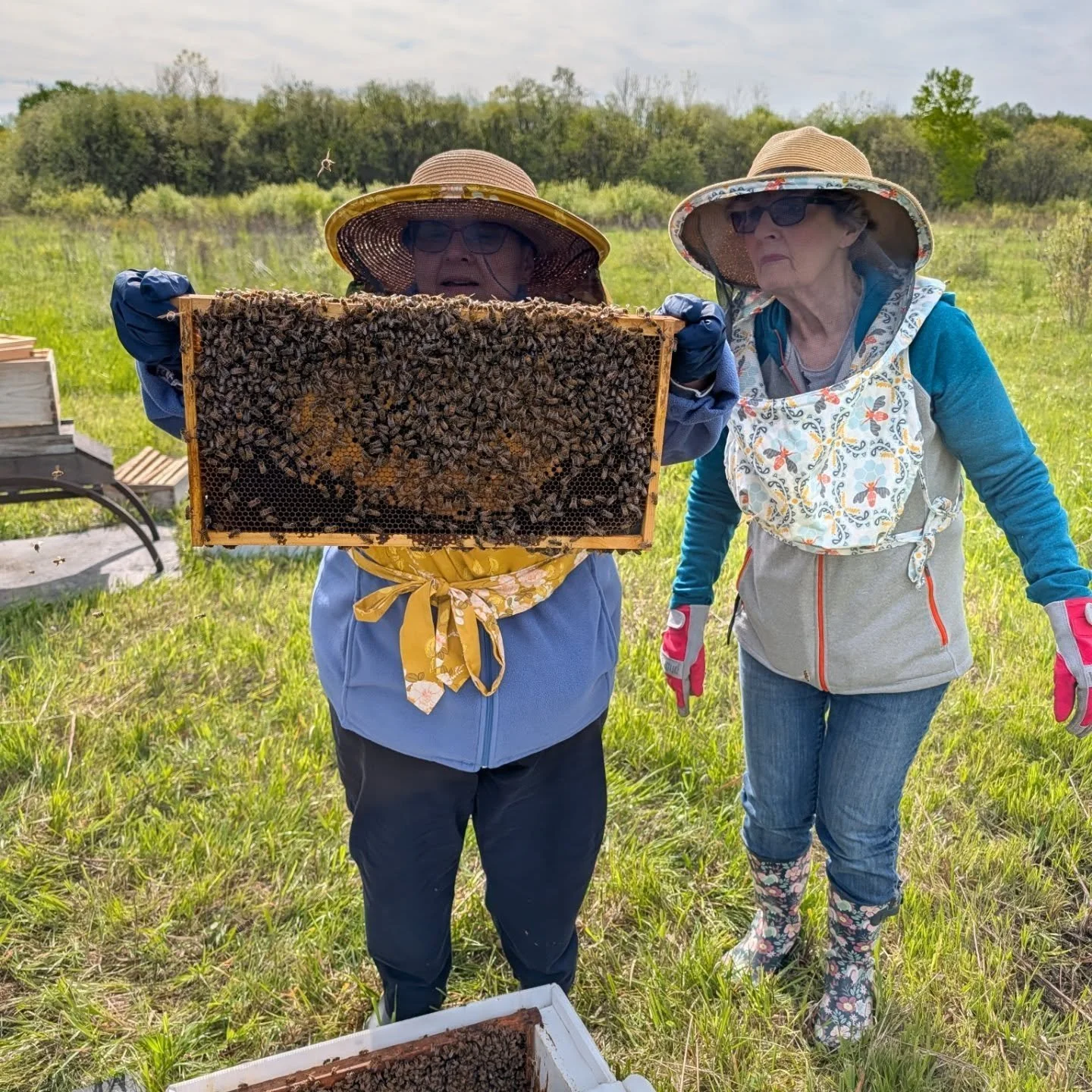 What a fun morning!! Glory Bee members installed two beautiful colonies of bees at a parishioner's house this morning! The bees were calm and eager to explore their new home. We can't wait to post more updates on these new colonies with you all! 🙏🏼