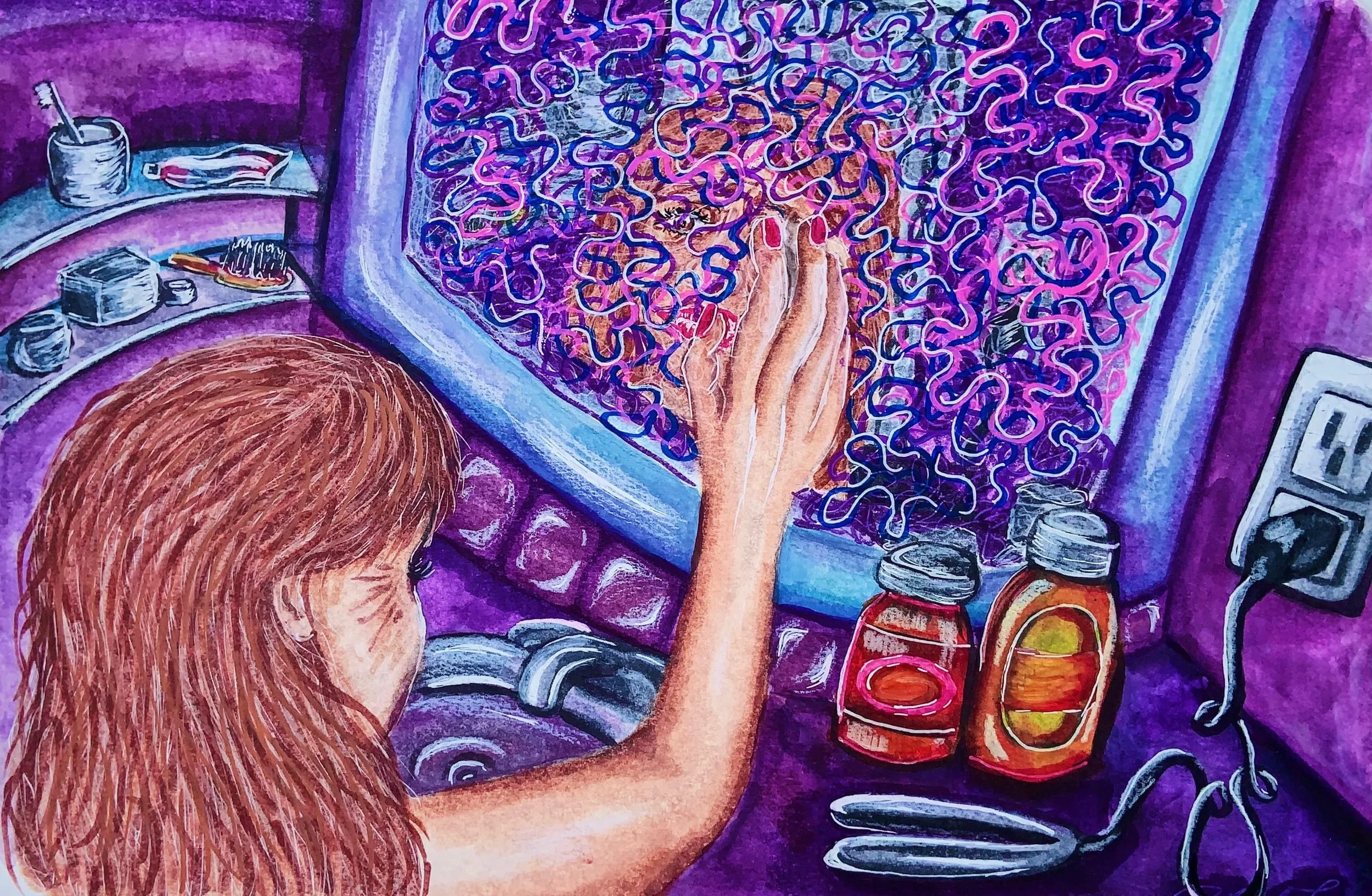 No Reflection ~ Marker on cardstock