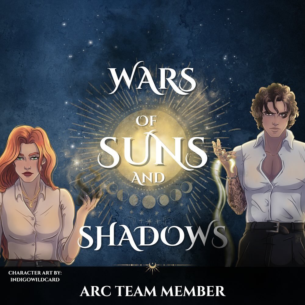 So excited to post for the first time, and it&rsquo;s not even for a review! 😆 @writerscarlettlarsson thank you for the opportunity to be a part of your arc team! 
#warofsunsandshadows #fantasy #romance #romantasy #scarlettlarsson