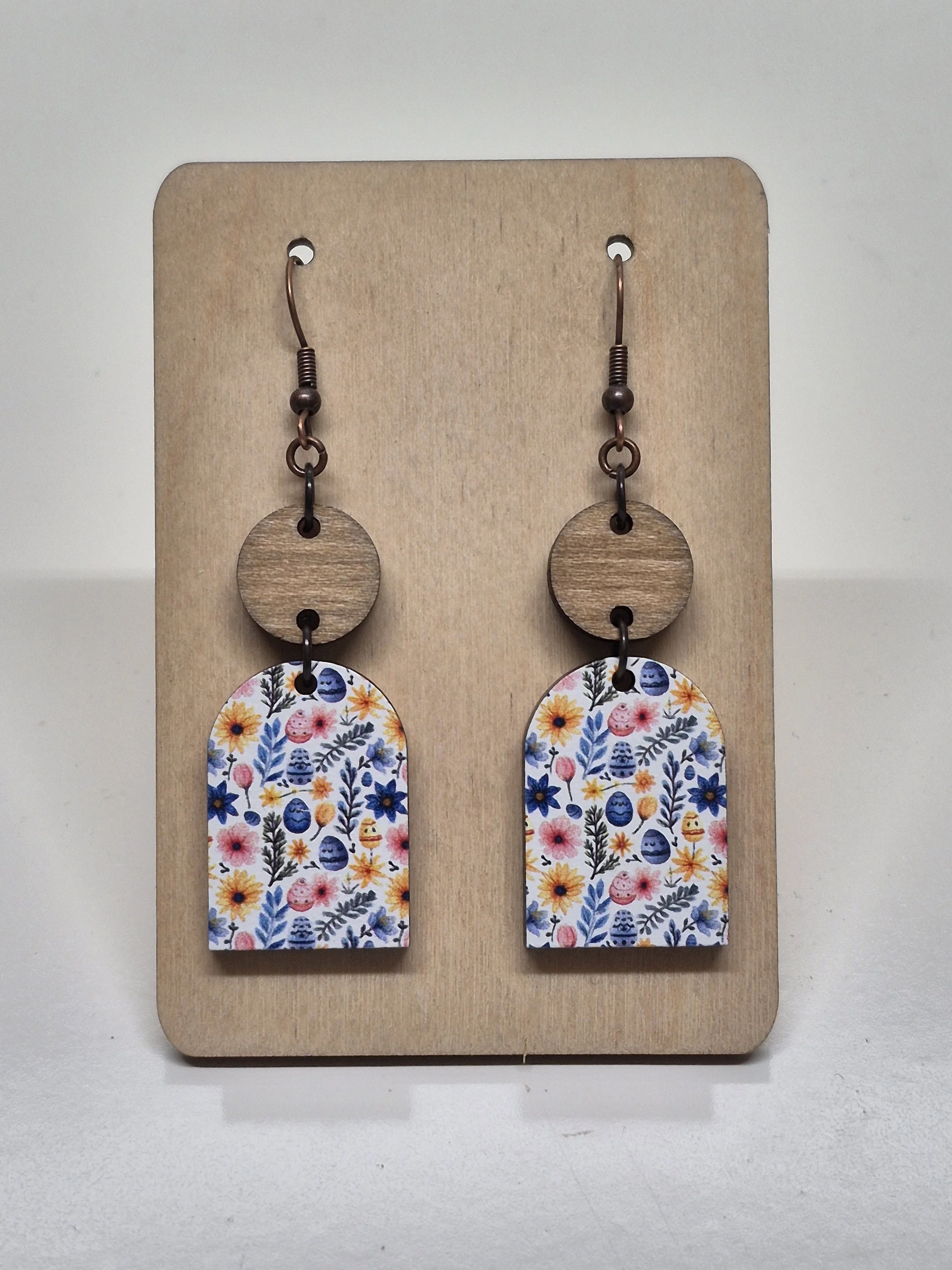 Spring Easter Arched Dangle Earrings