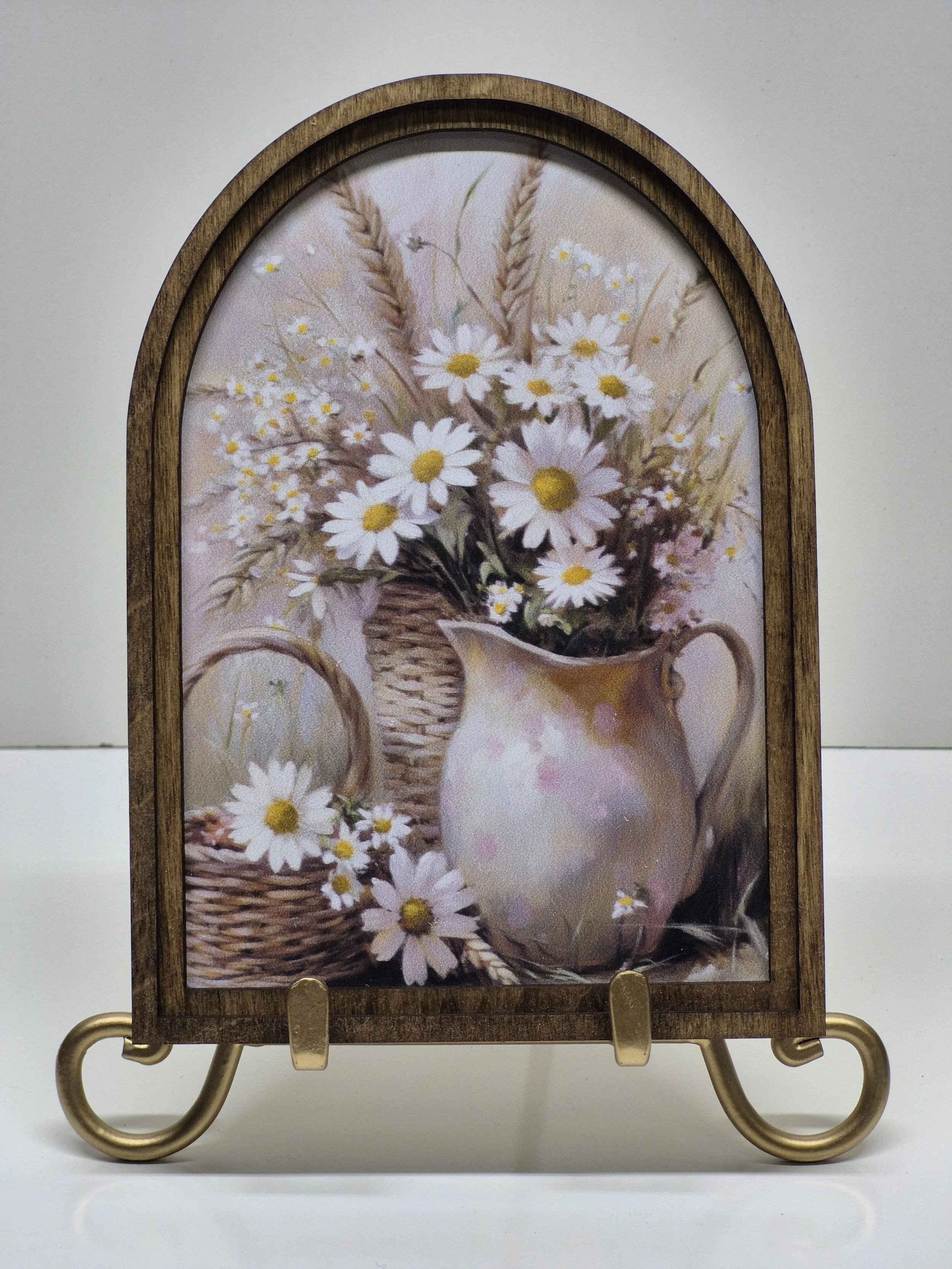 Vase With Daisy Flowers Printed Picture