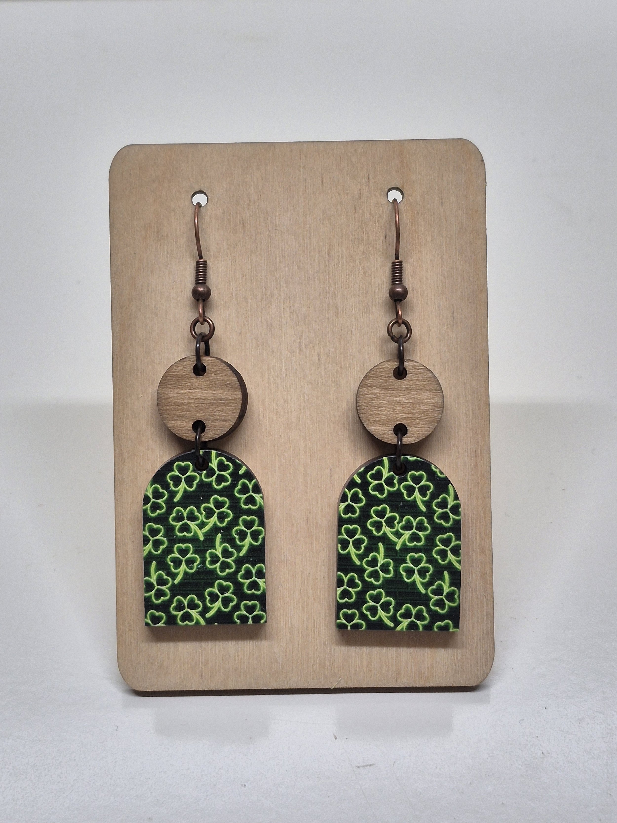 Shamrock Arched Dangle Earrings