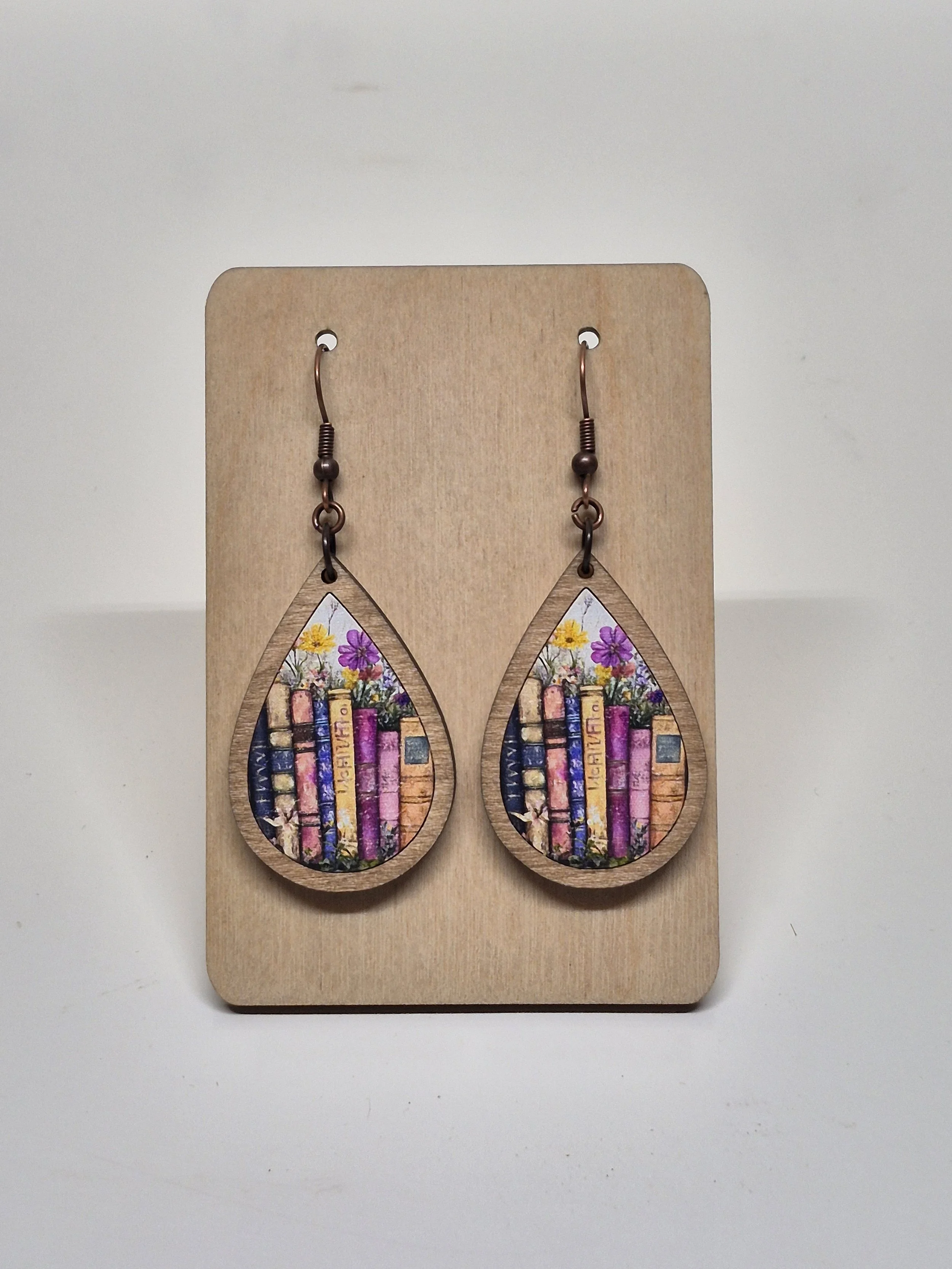 Bookshelf Inlay Teardrop Dangle