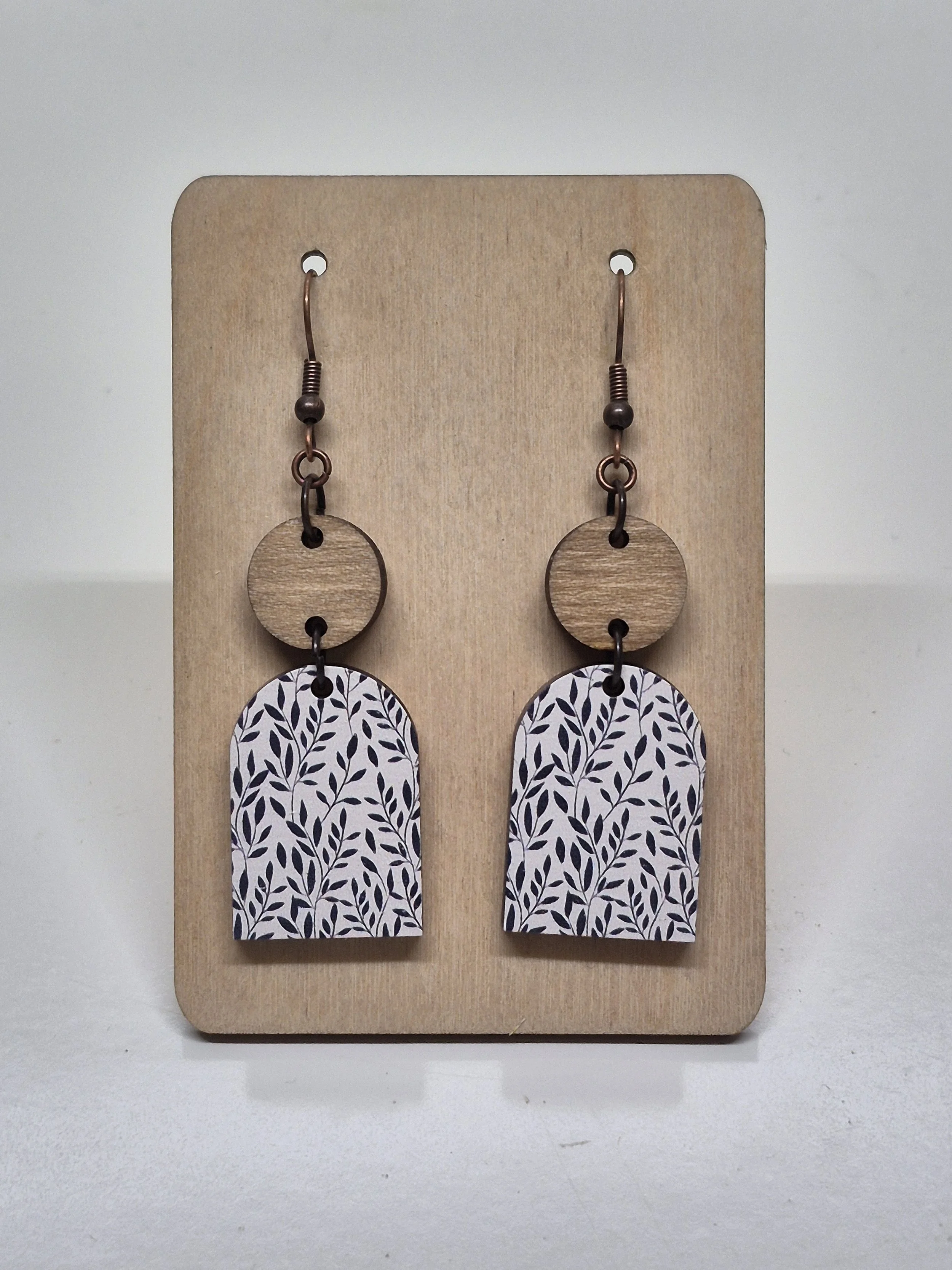 Floral Vines Arched Dangle Earrings