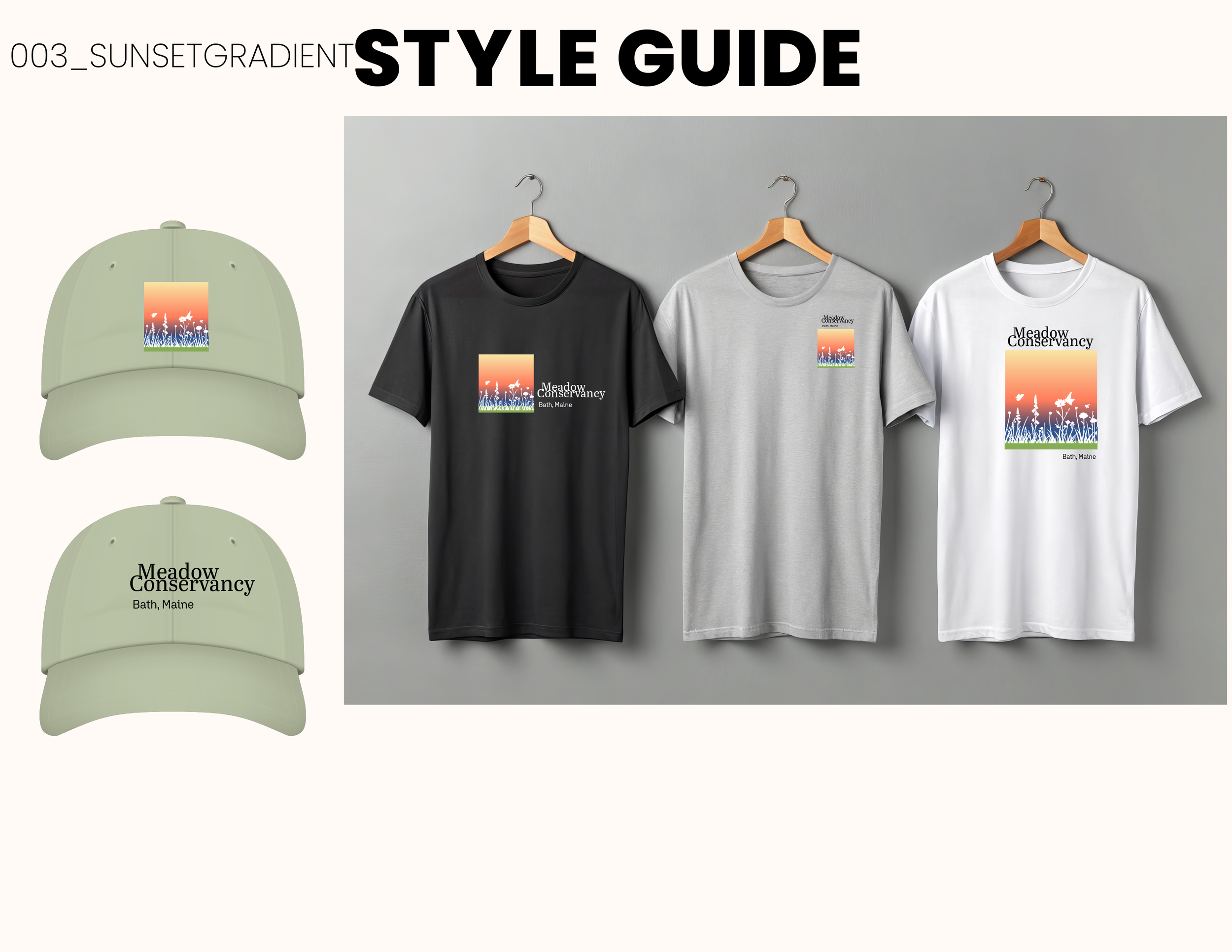 Logo on Apparel - Sunset Gradient Design