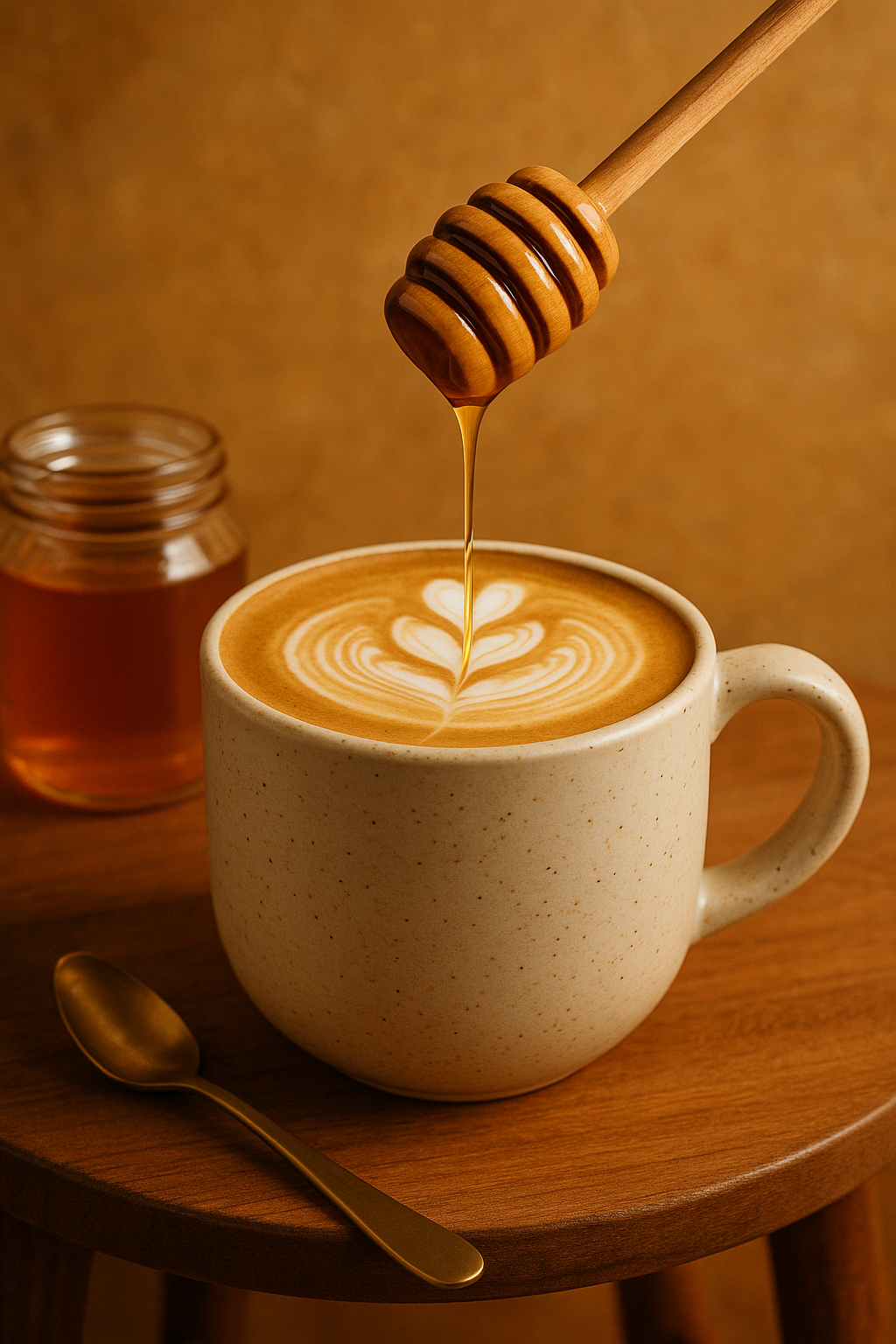 Coffee Latte with Whipped Honey