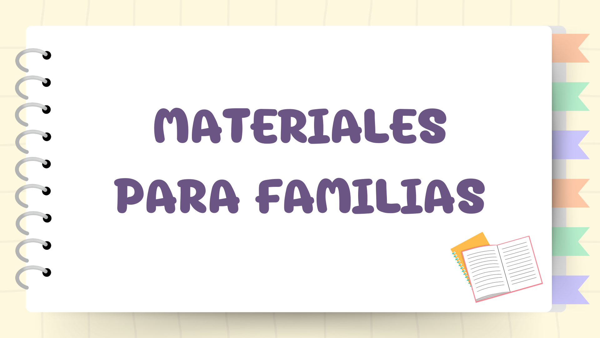 Materiales para familias