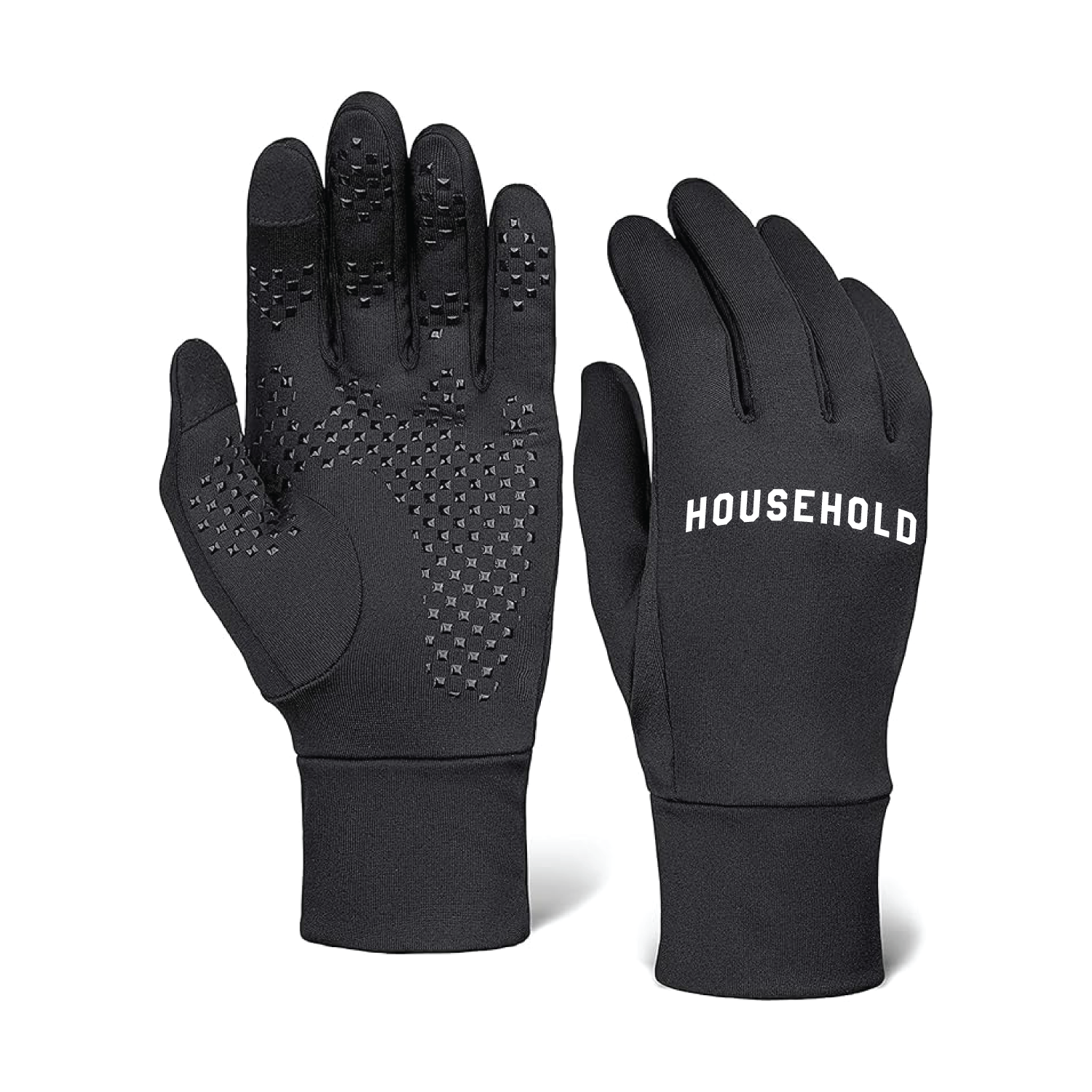 'Collegiate' Touch Screen Gloves - Black