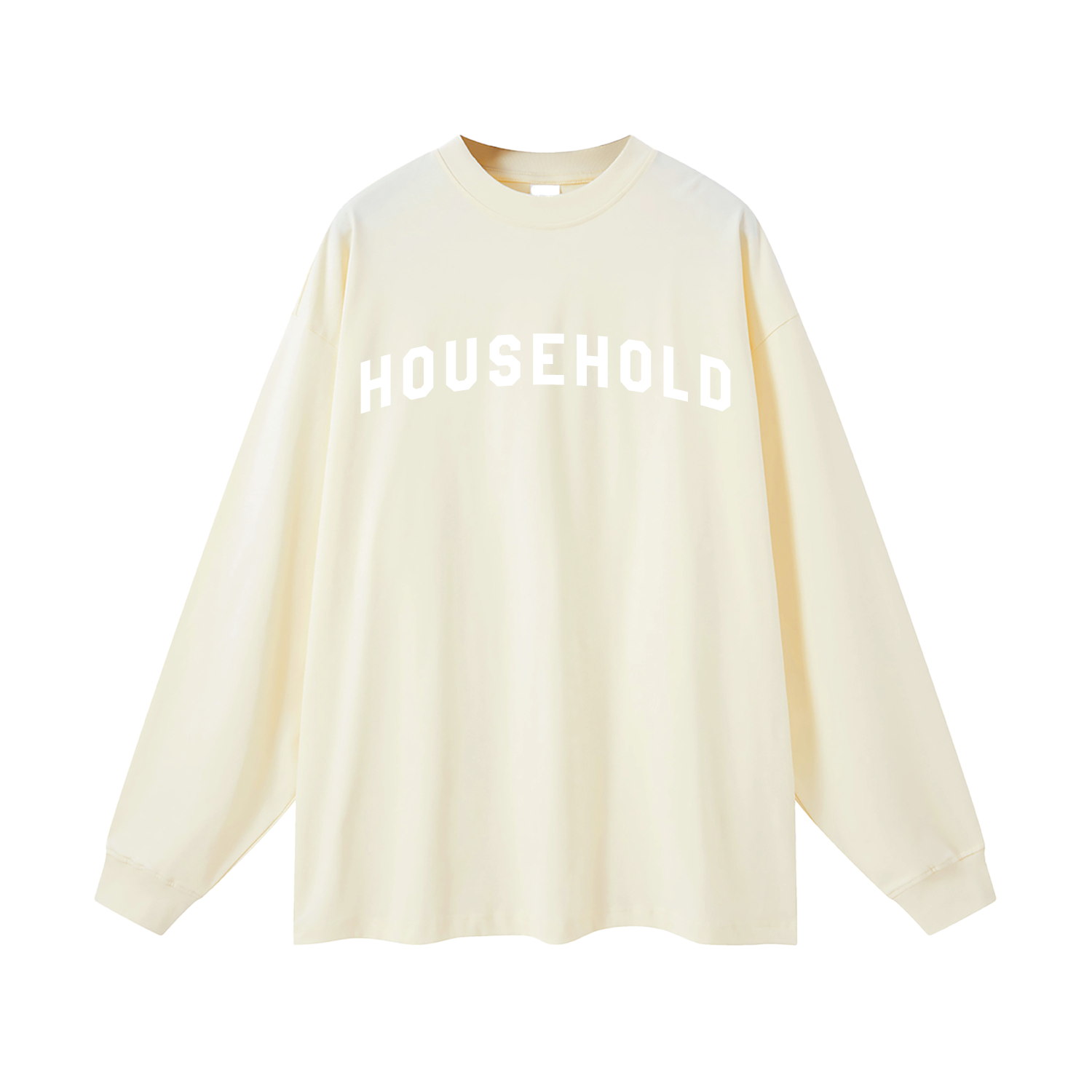 'Collegiate' Unisex Long Sleeve - Natural