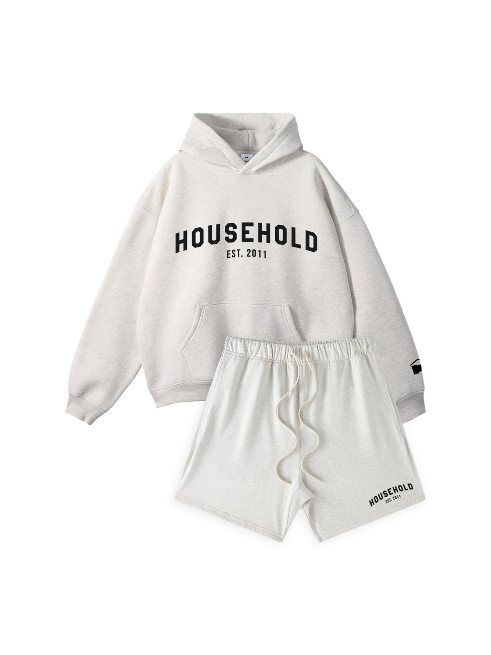'Collegiate v2' Unisex Sweatsuit (2 piece) - Oat Grey