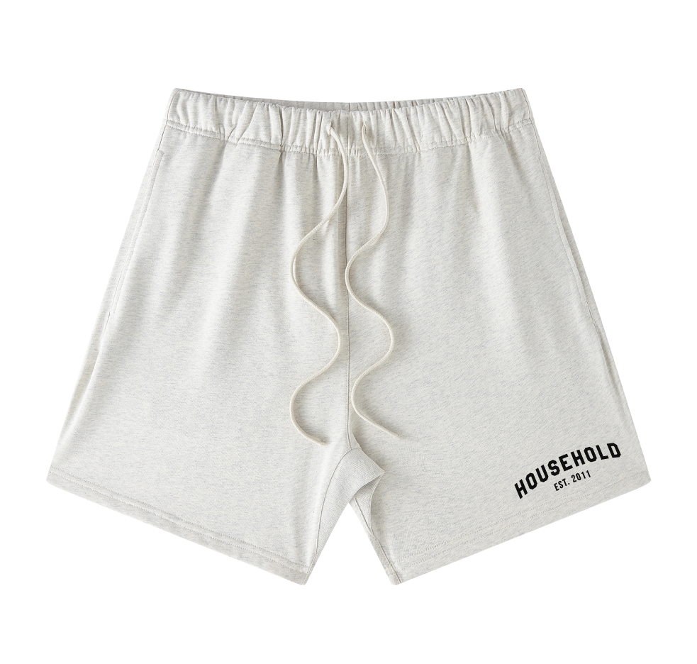 'Collegiate II' Unisex Sweat Shorts - Oat Grey