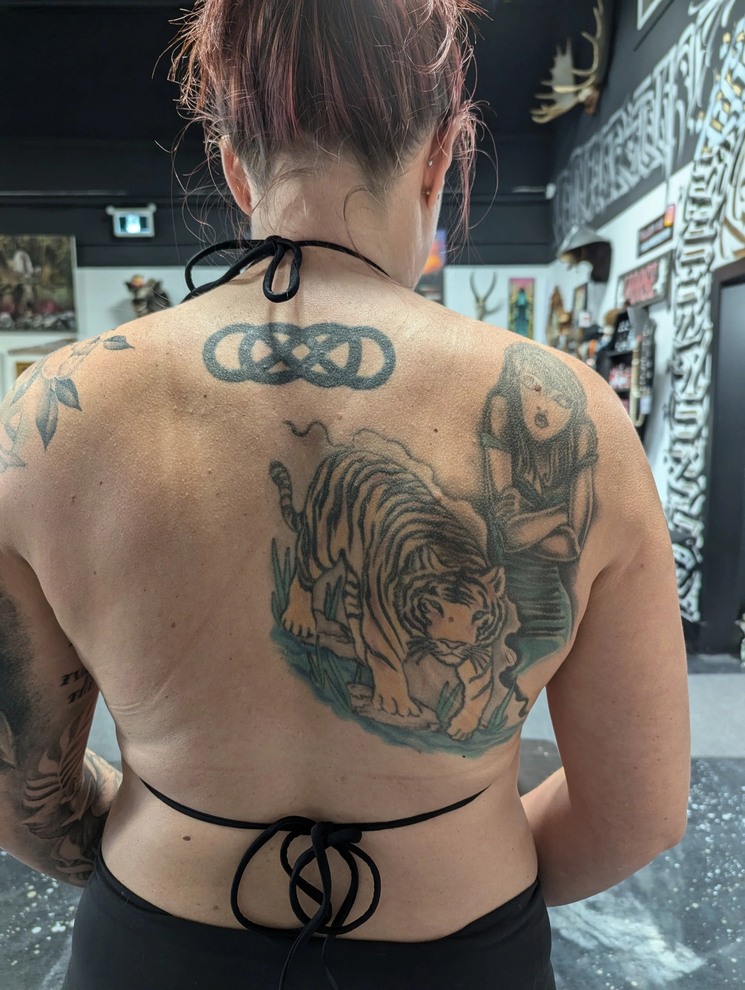 color back tattoo before the coverup