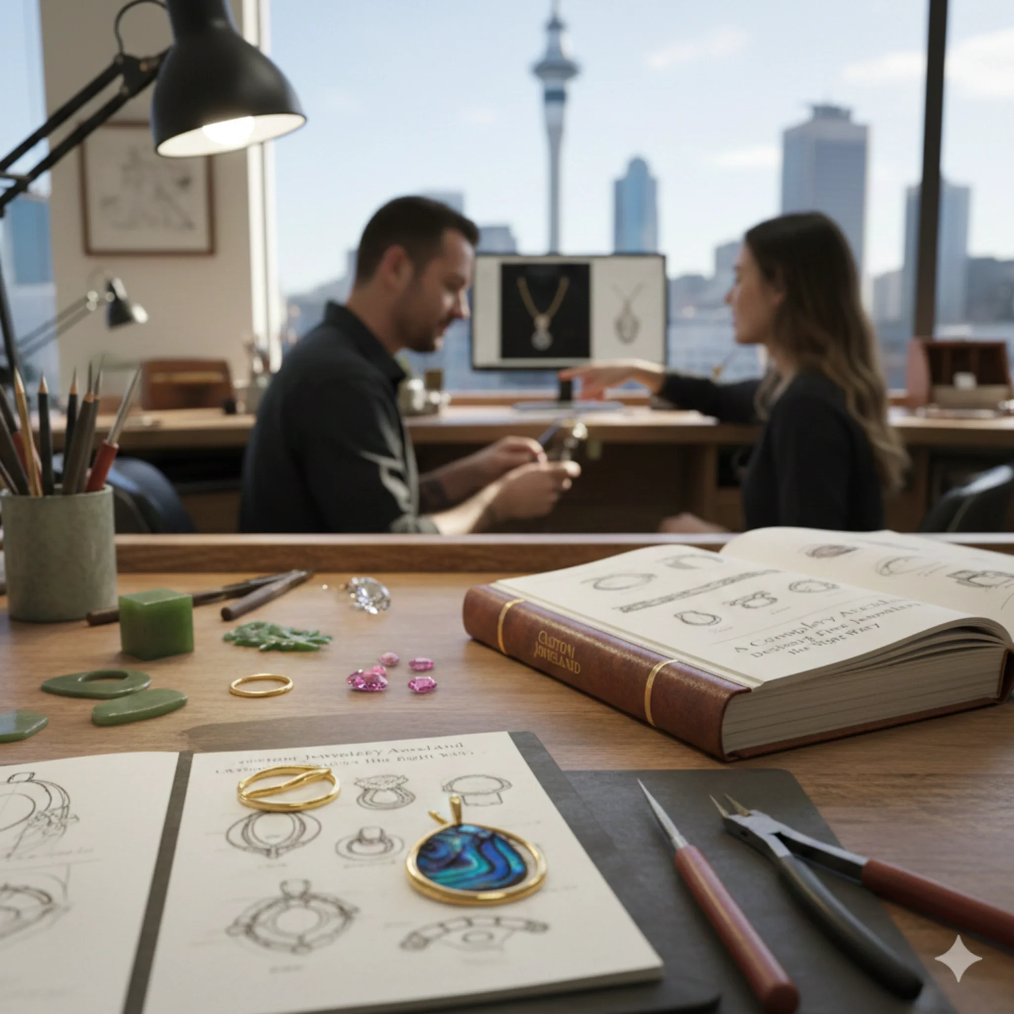 Bespoke fine jewellery crafted with natural gemstones in Auckland