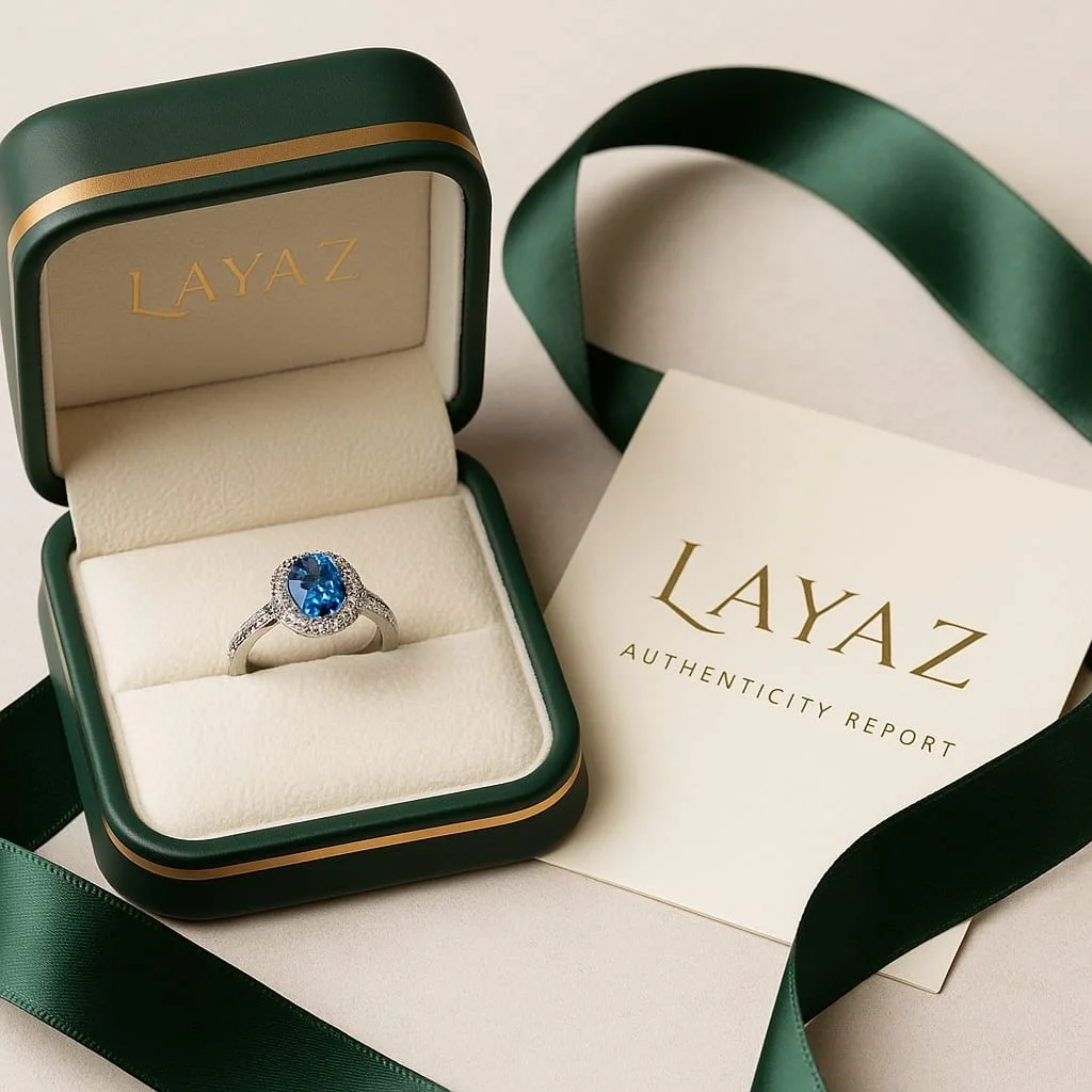 Layaz Signature Warranty explained to a customer, highlighting lifetime protection and premium jewellery quality standards