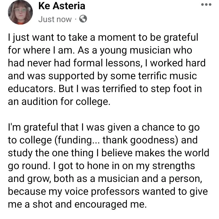 Music. I'm home. 💕 Thank you, music educators.