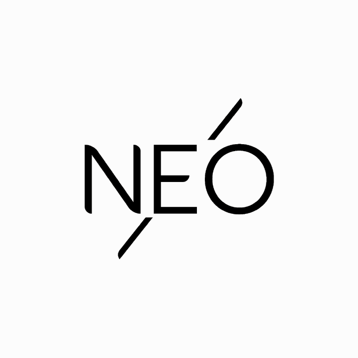 Animated transition between NEO logo designs for the sustainable office developer brand.