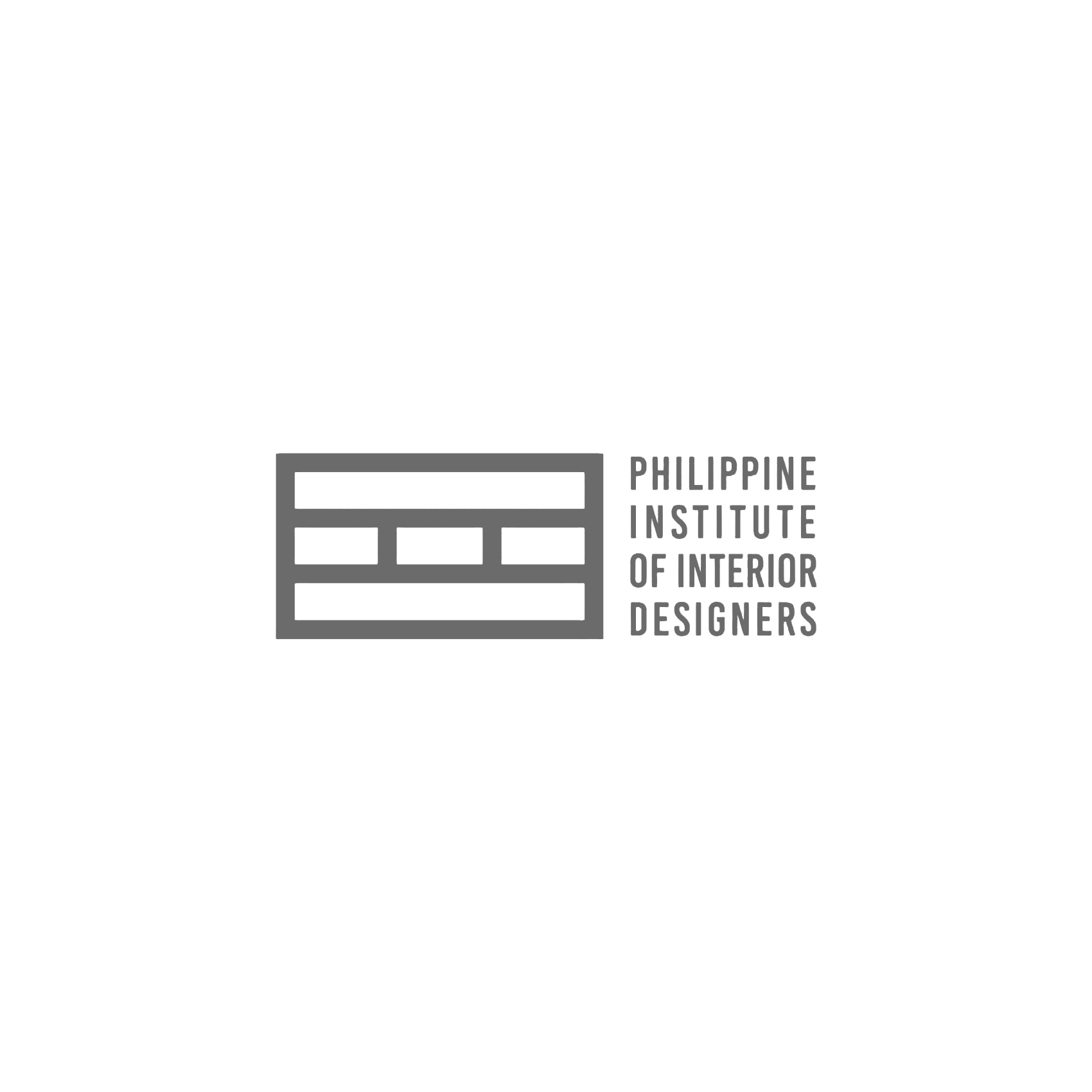 Animated comparison of the original and redesigned Philippine Institute of Interior Designers logos.