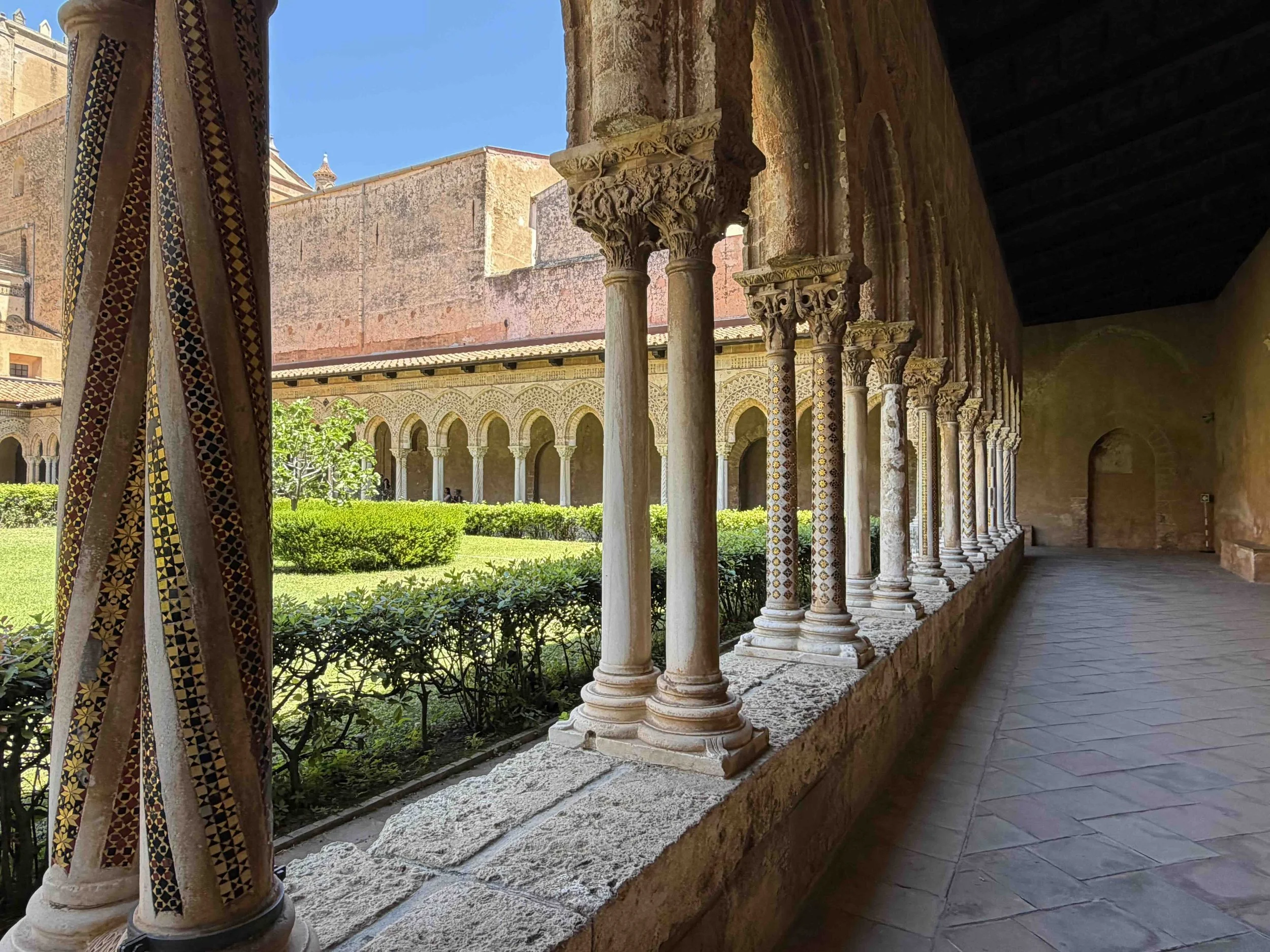 Cloisters in the town of Monreale, just outside Palermo