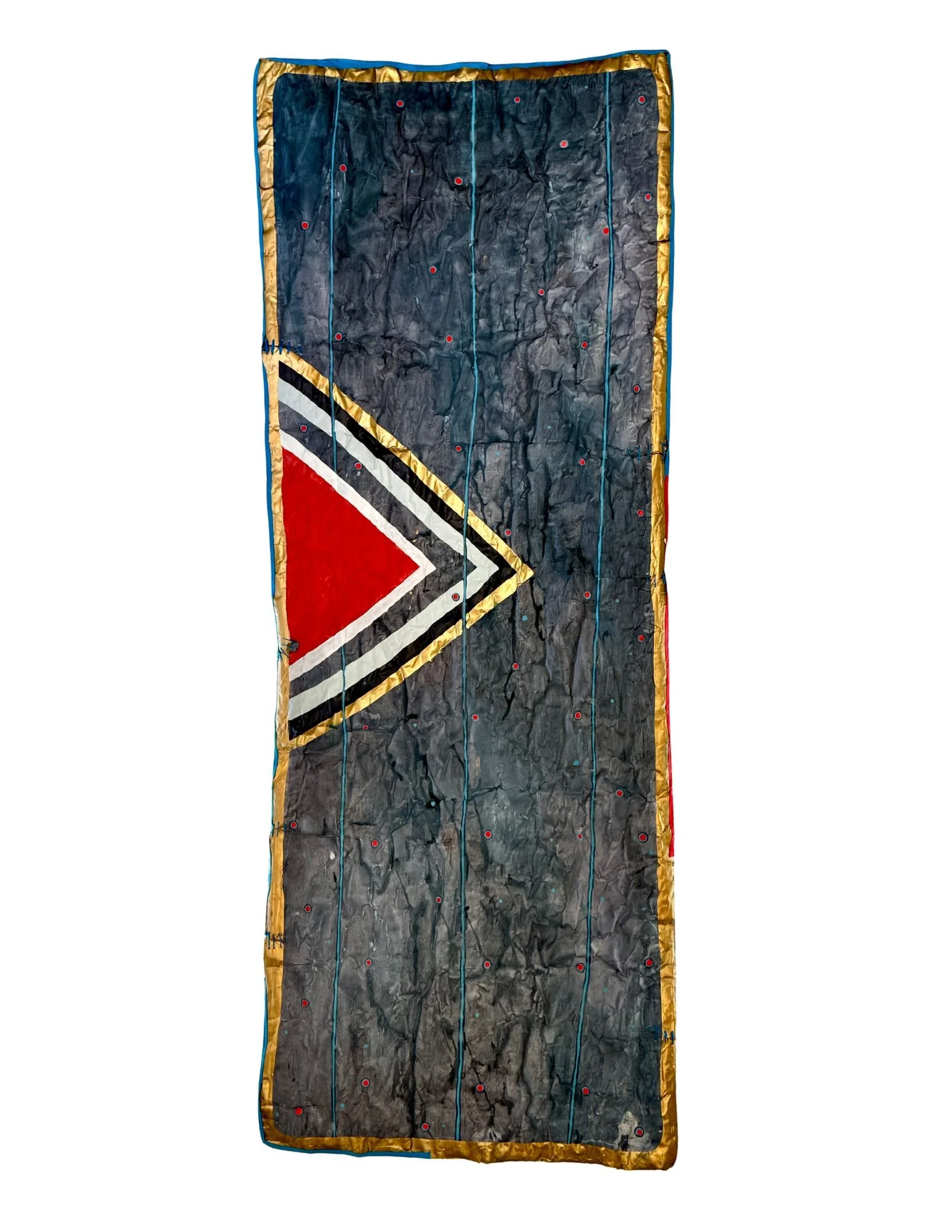 Vibrant Geometric Paper Mache Wall Hanging