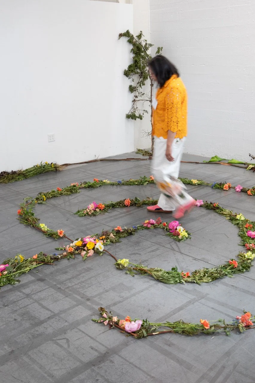 Returning from the center of the labyrinth