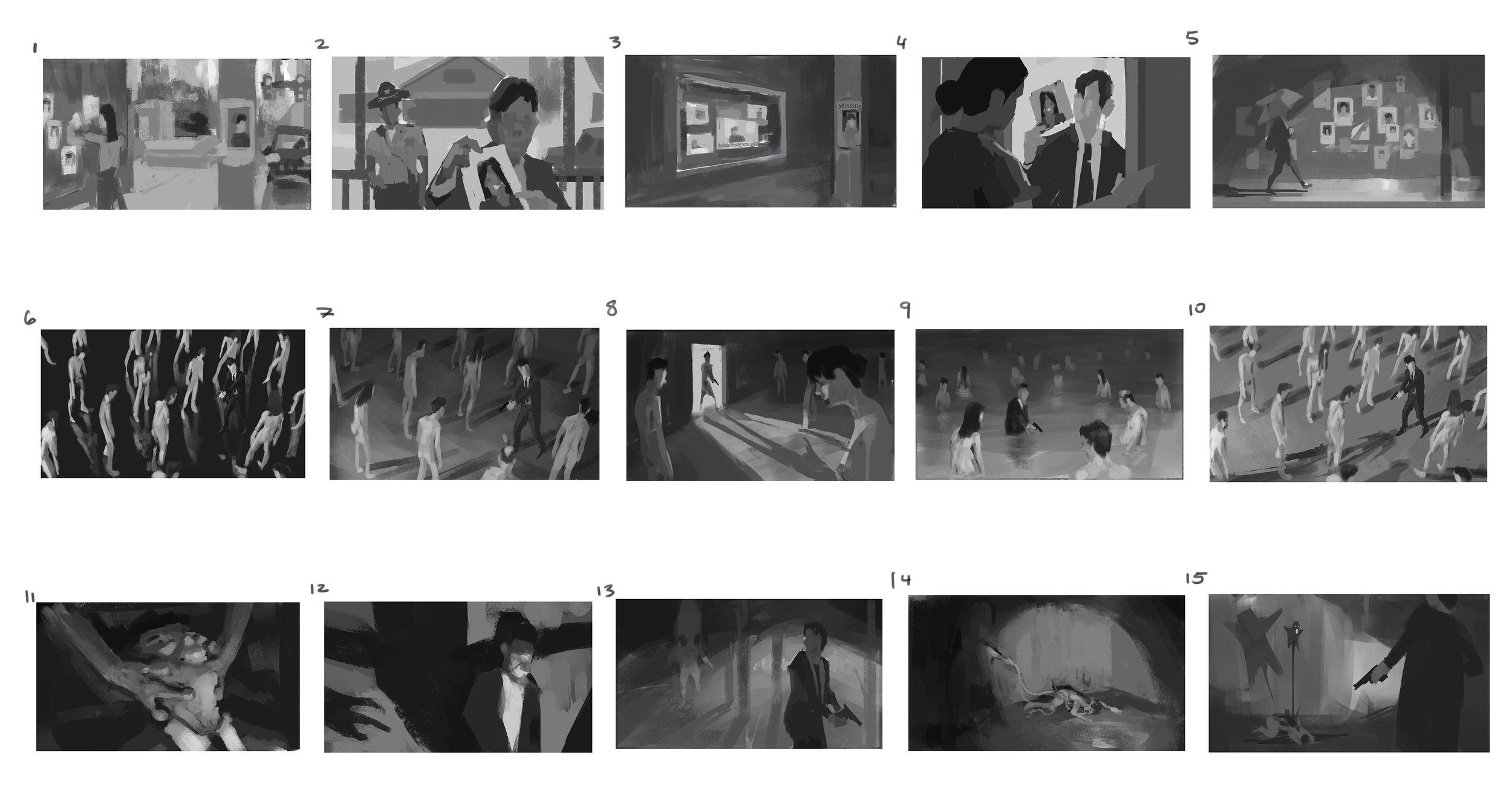 Thumbnails for sequential story key frames