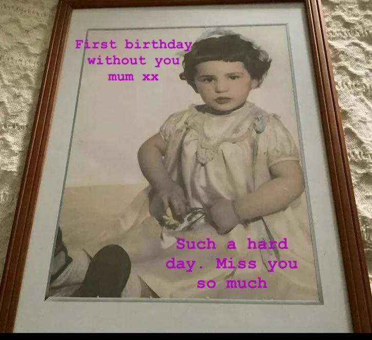 Miss you more than words can say mumma xx  Can&rsquo;t believe it&rsquo;s almost a month since you transitioned.  It doesn&rsquo;t feel real going to the cemetery for your birthday this year. My heart aches so much and even though you are always with