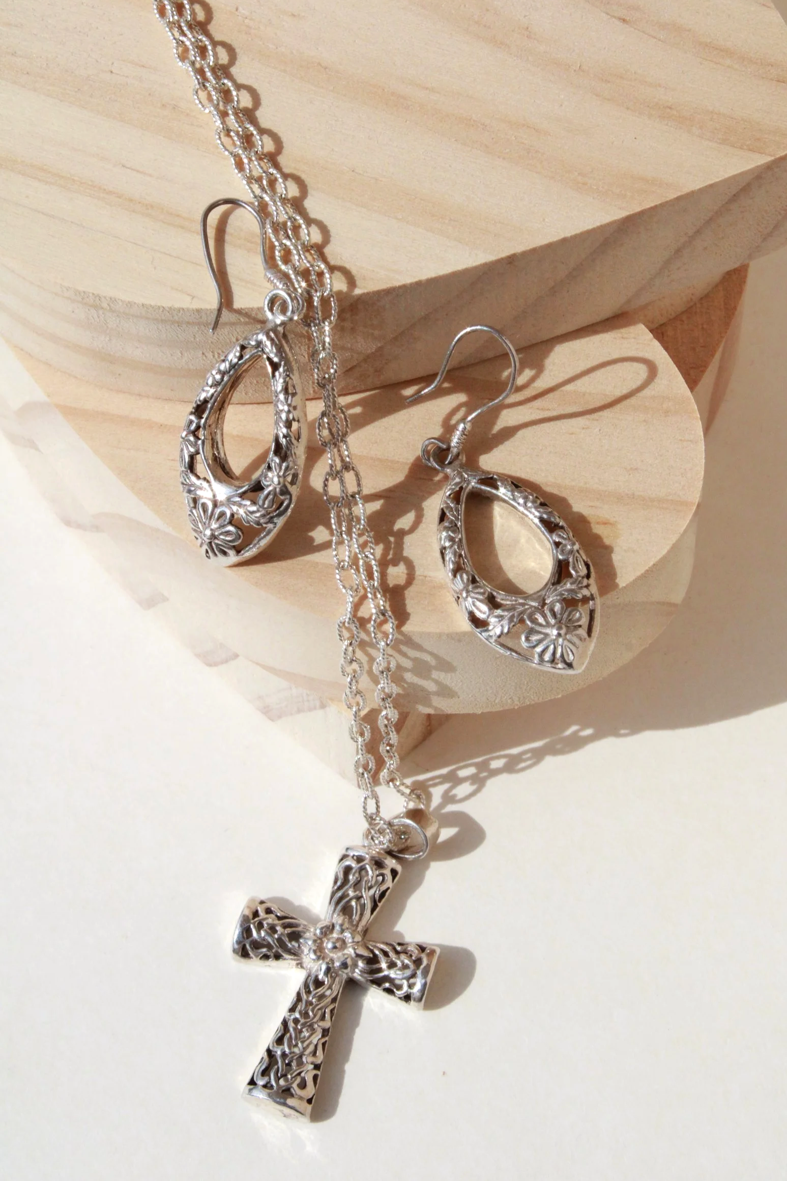 meadow cross necklace