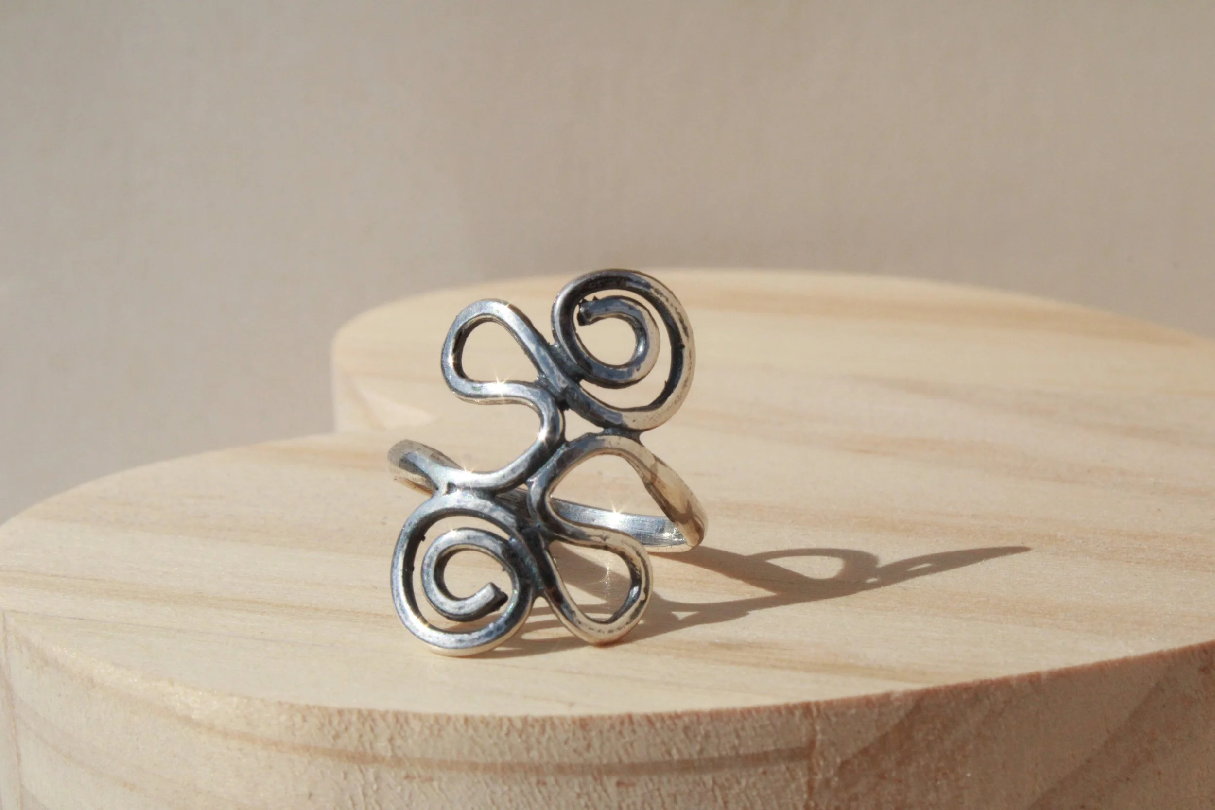 double spiral ring
