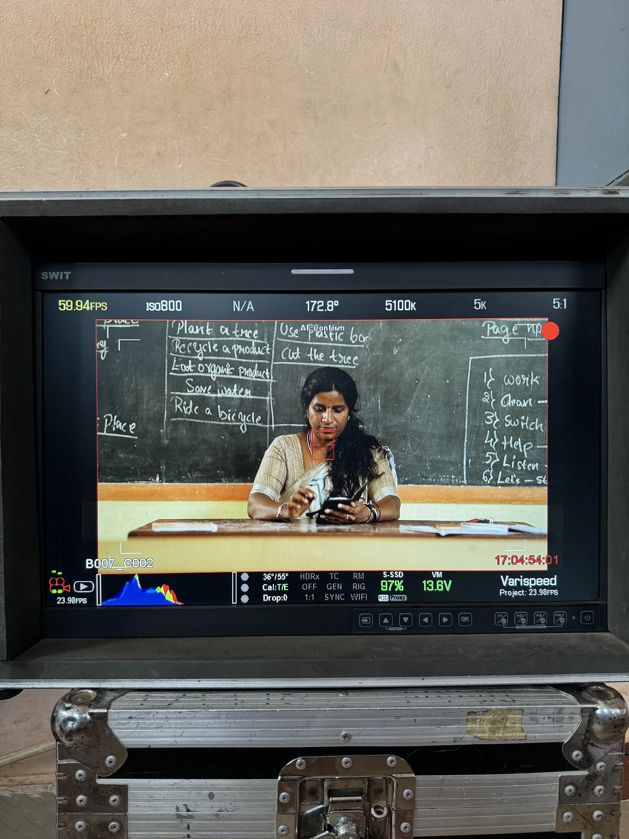 On set in Bangalore, India.