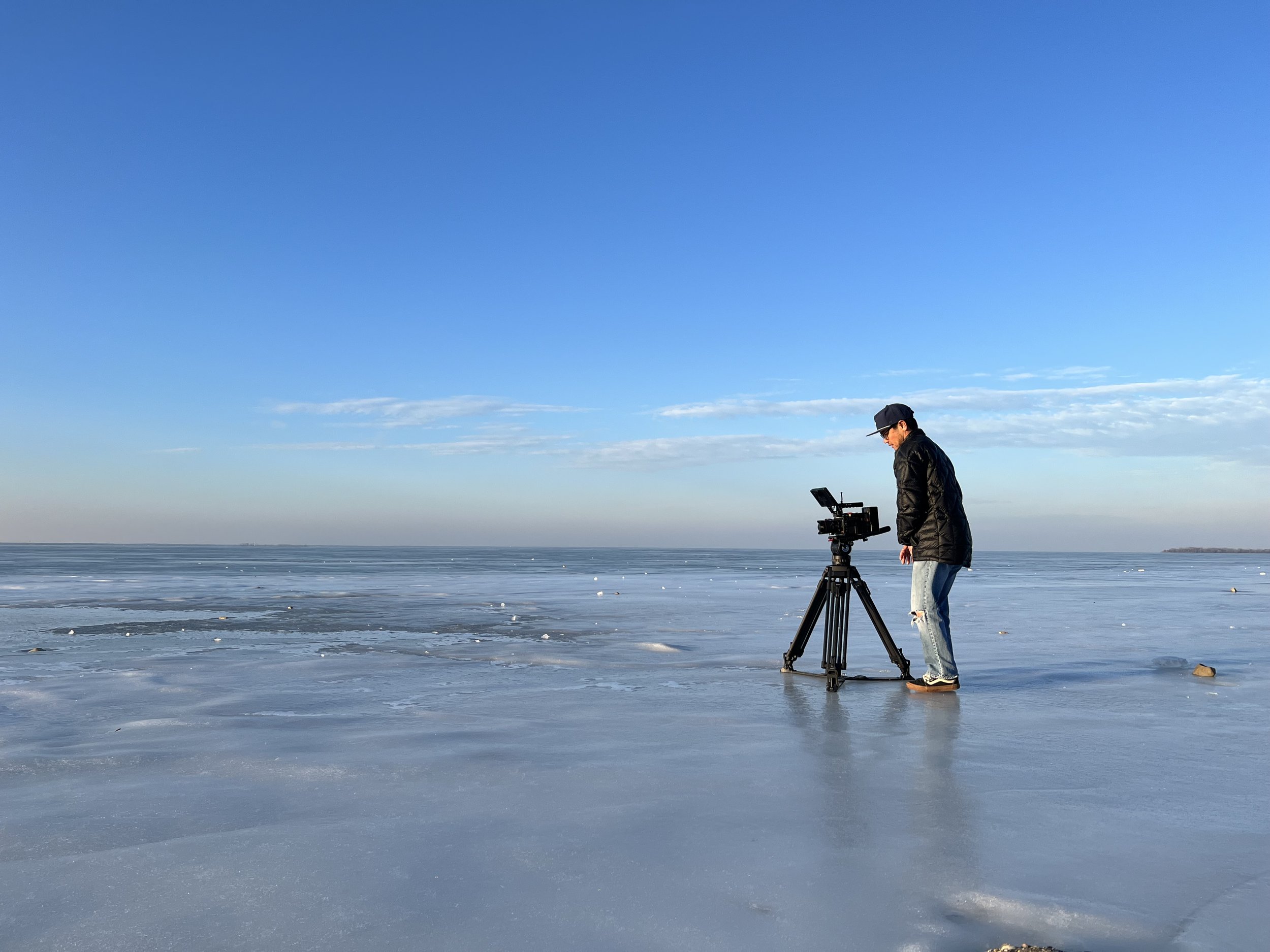On set in Green Bay, WI. DP: Pete Santamaria