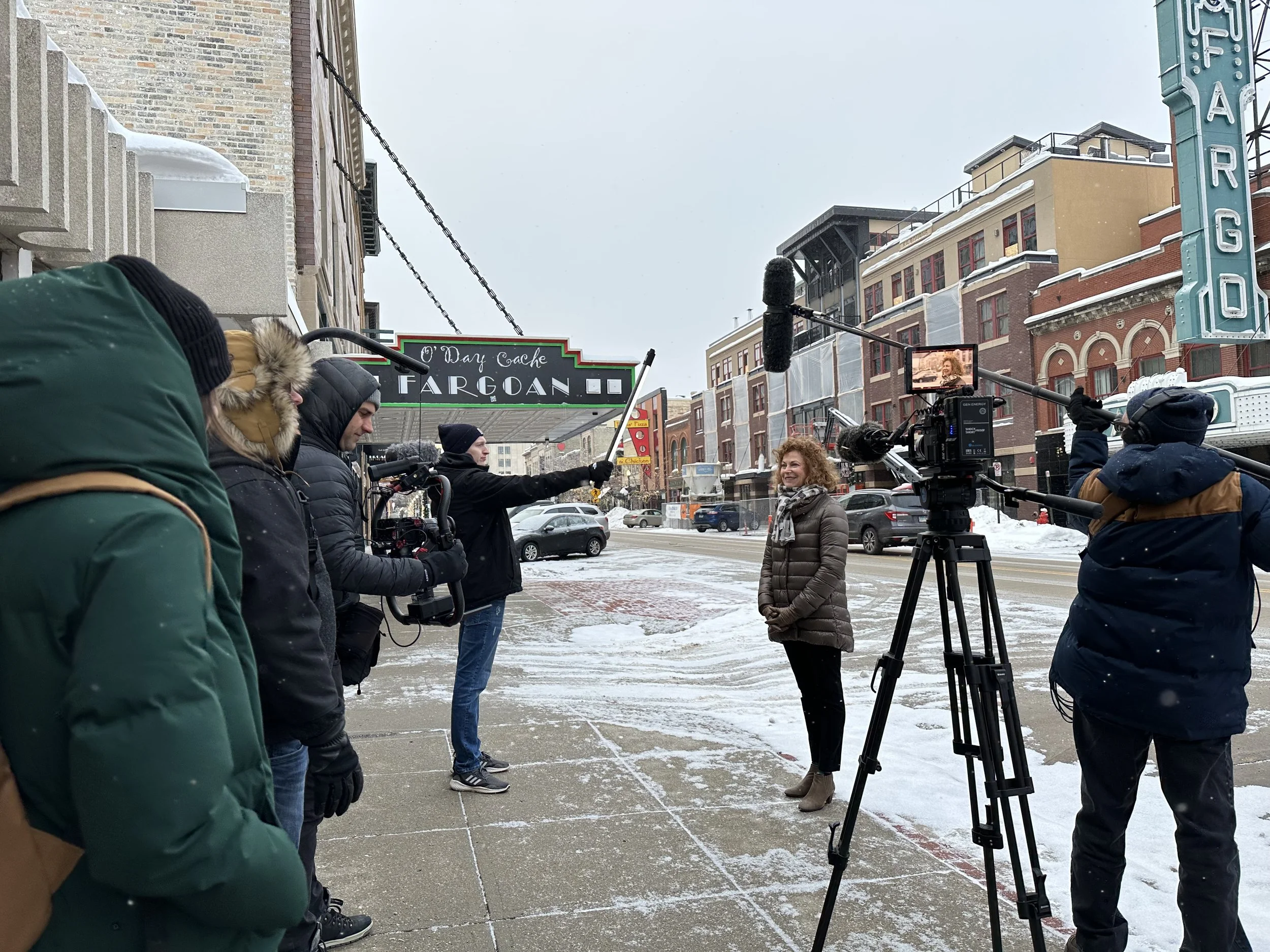 On set in Fargo, ND