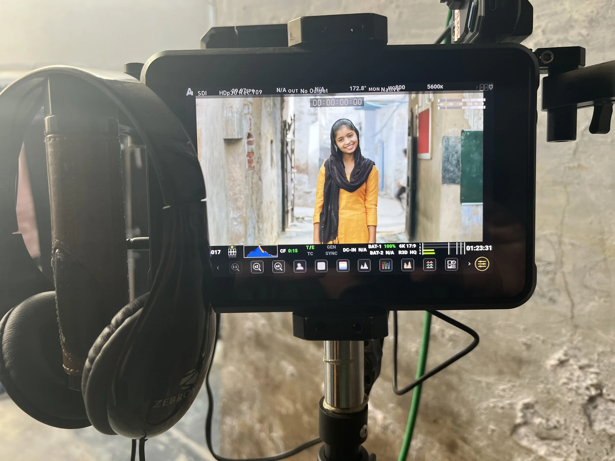 On set in Mewat, India.